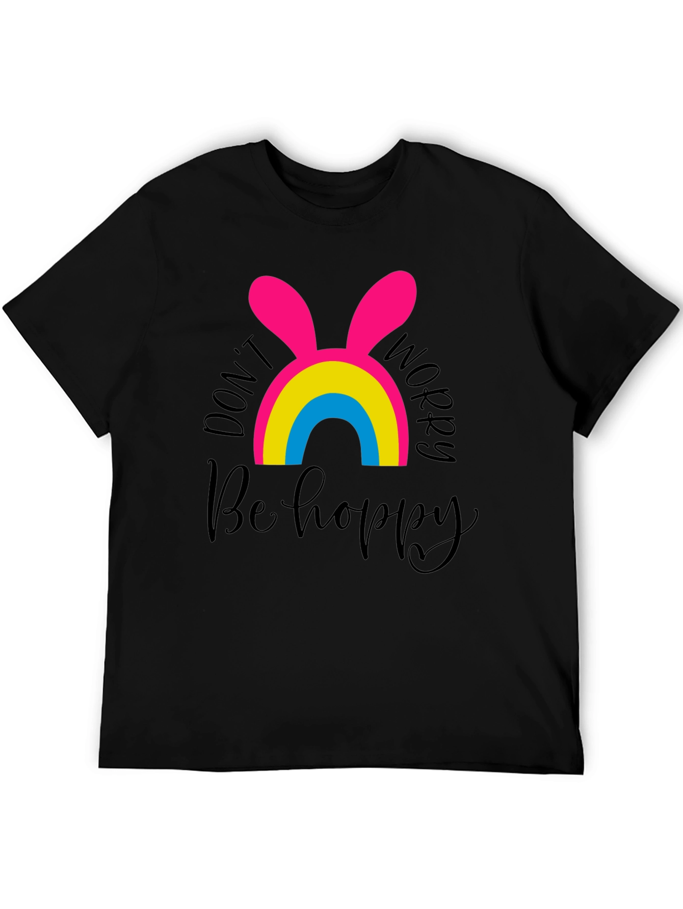 Dont Worry Be Hoppy Easter Pansexual Pride T-Shirt