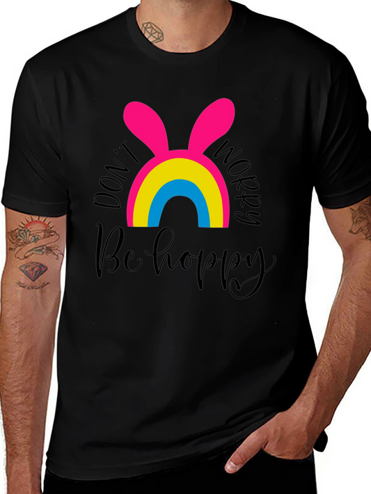 Dont Worry Be Hoppy Easter Pansexual Pride T-Shirt