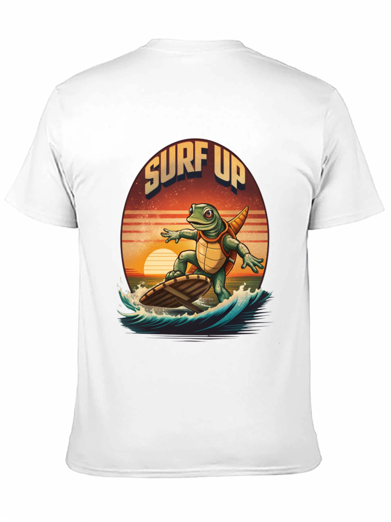 Surf Up Turtle Graphic Tee - Cool Beach Vibes