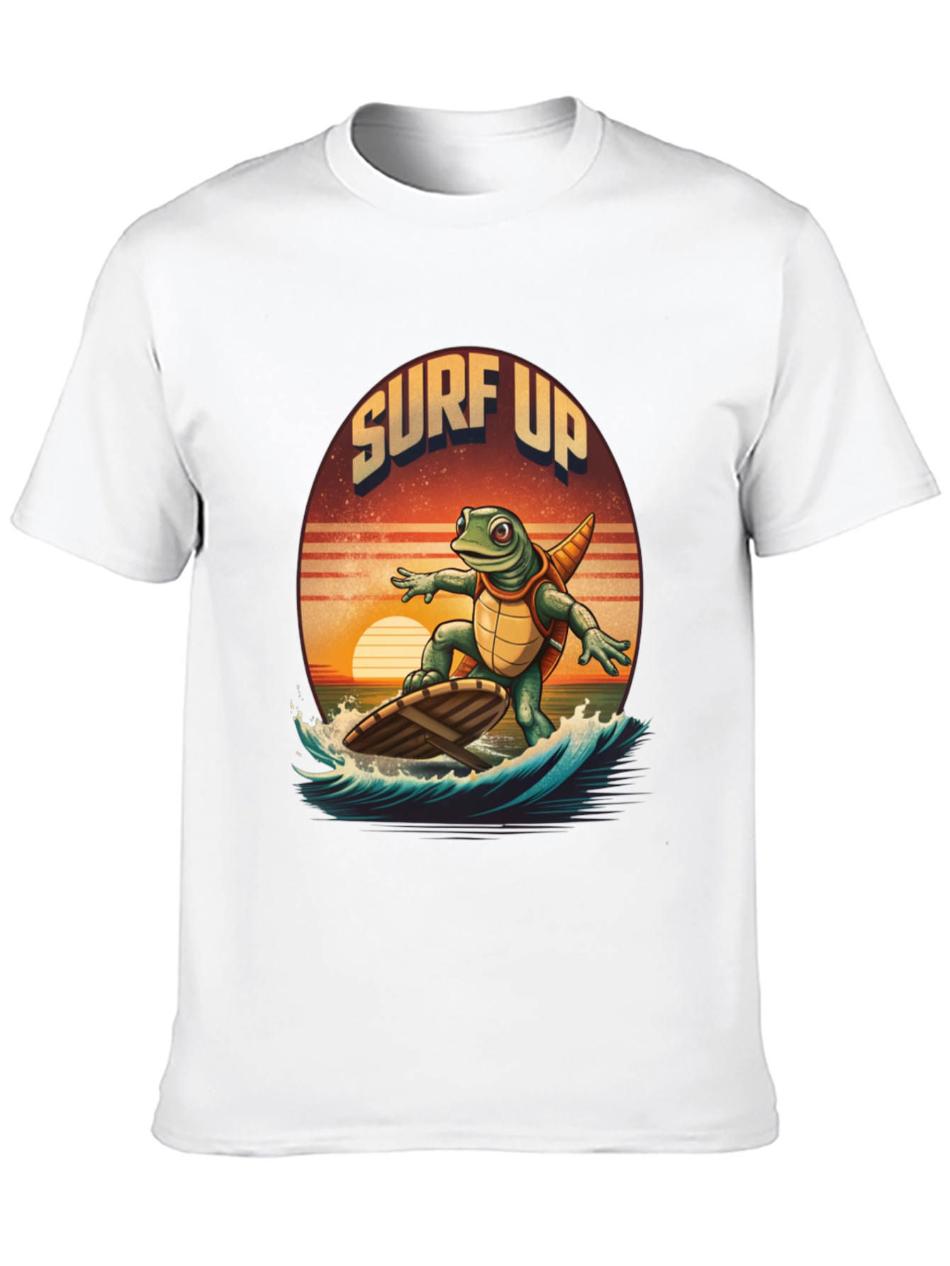 Surf Up Turtle Graphic Tee - Cool Beach Vibes
