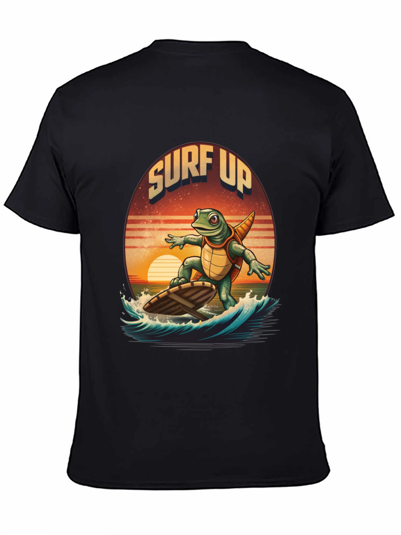 Surf Up Turtle Graphic Tee - Cool Beach Vibes