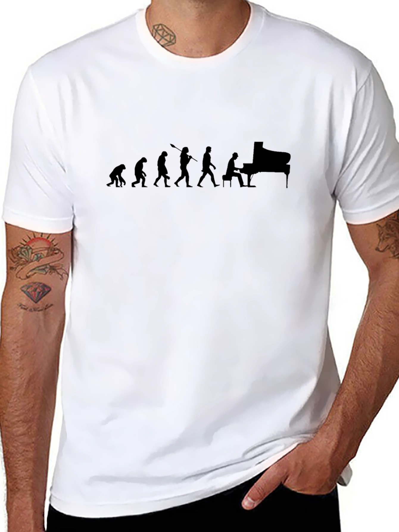 Piano Evolution Graphic Tee