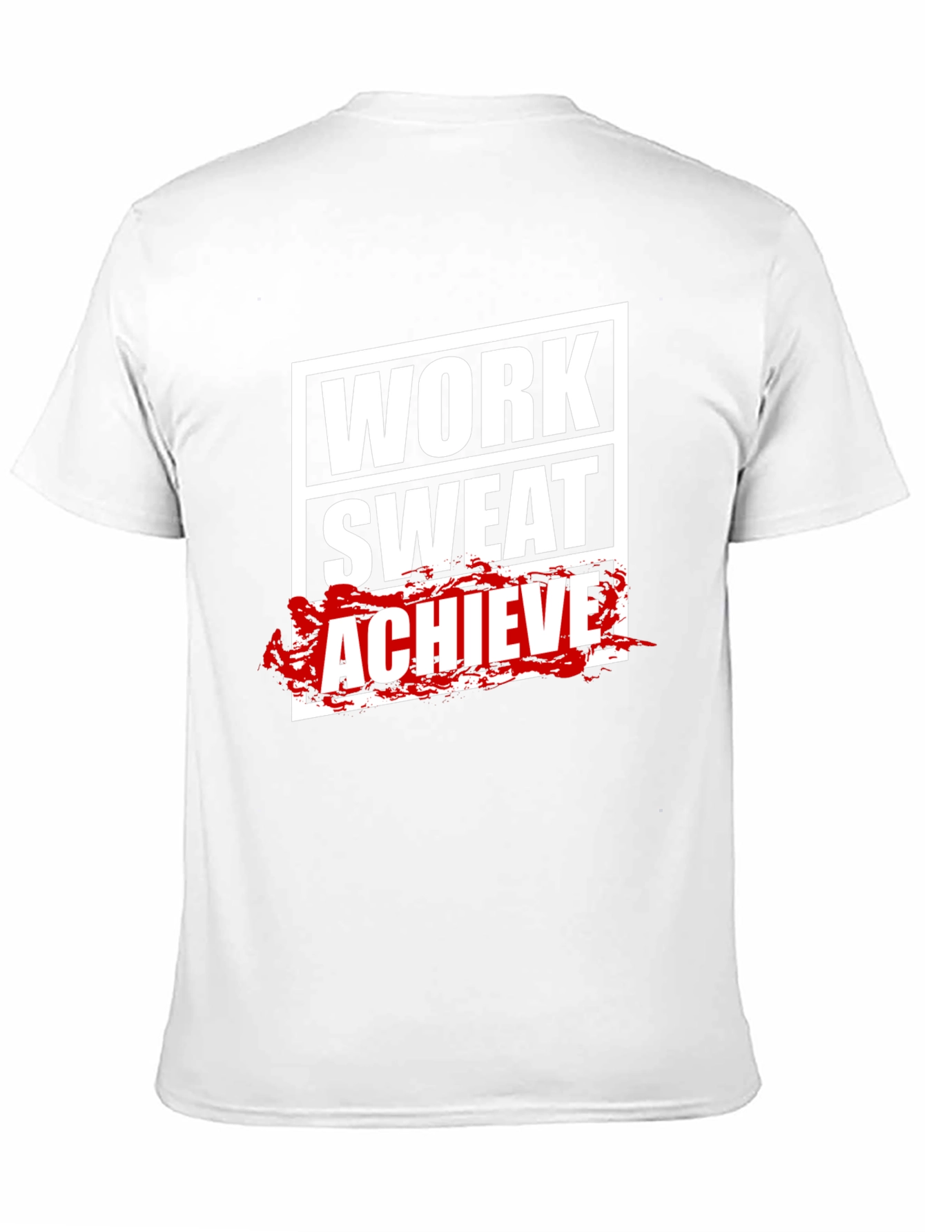 Work Sweat Achieve Mens Black Graphic Tee