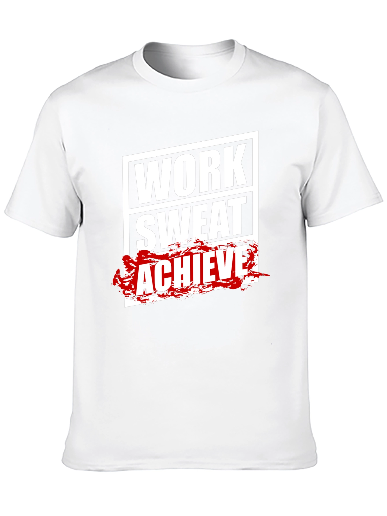 Work Sweat Achieve Mens Black Graphic Tee