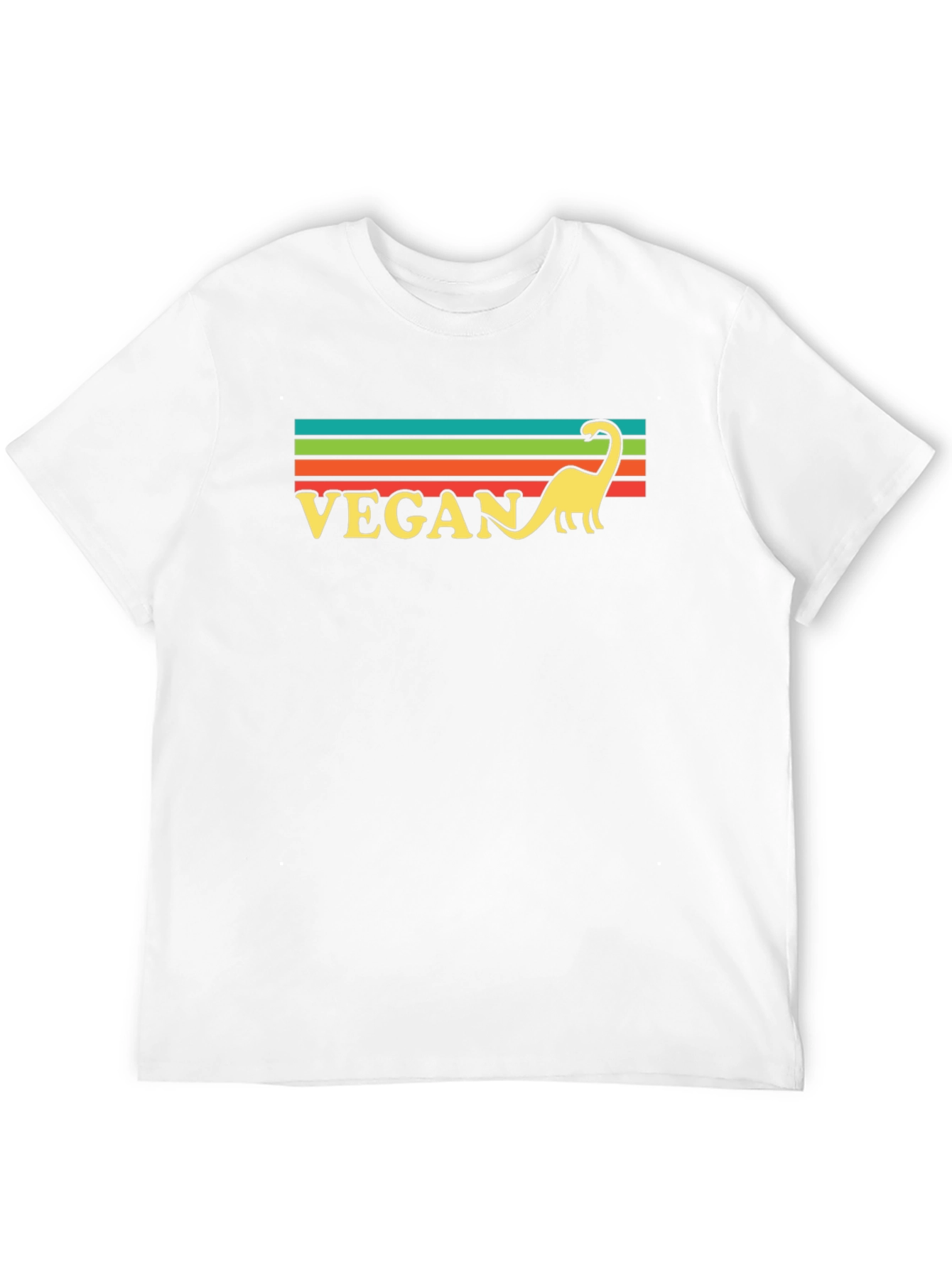 Vegan Dinosaur Retro Style T-Shirt