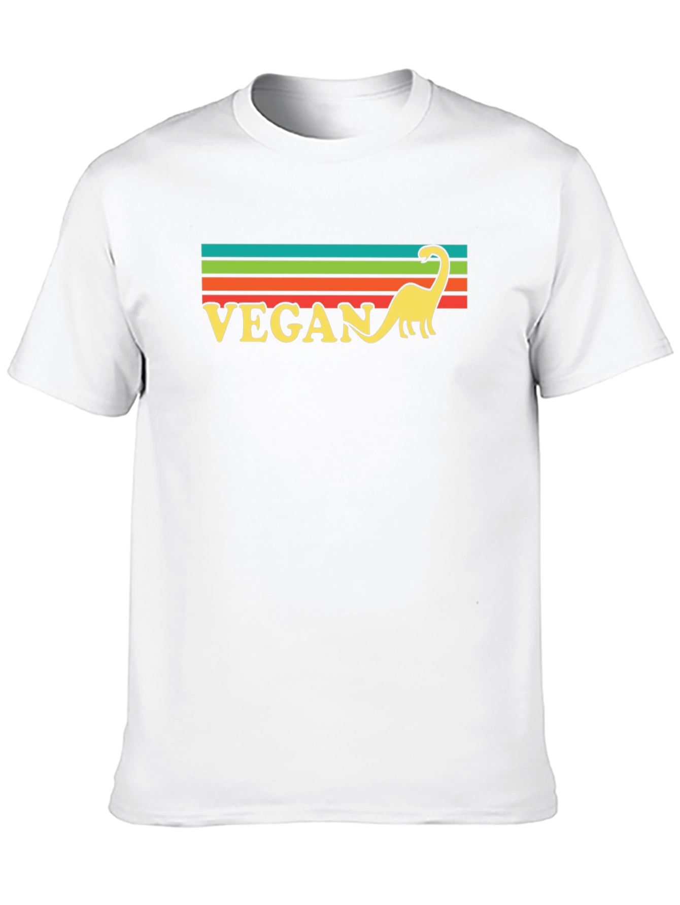Vegan Dinosaur Retro Style T-Shirt