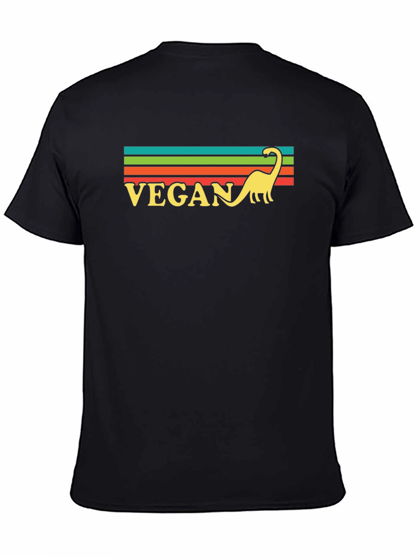 Vegan Dinosaur Retro Style T-Shirt