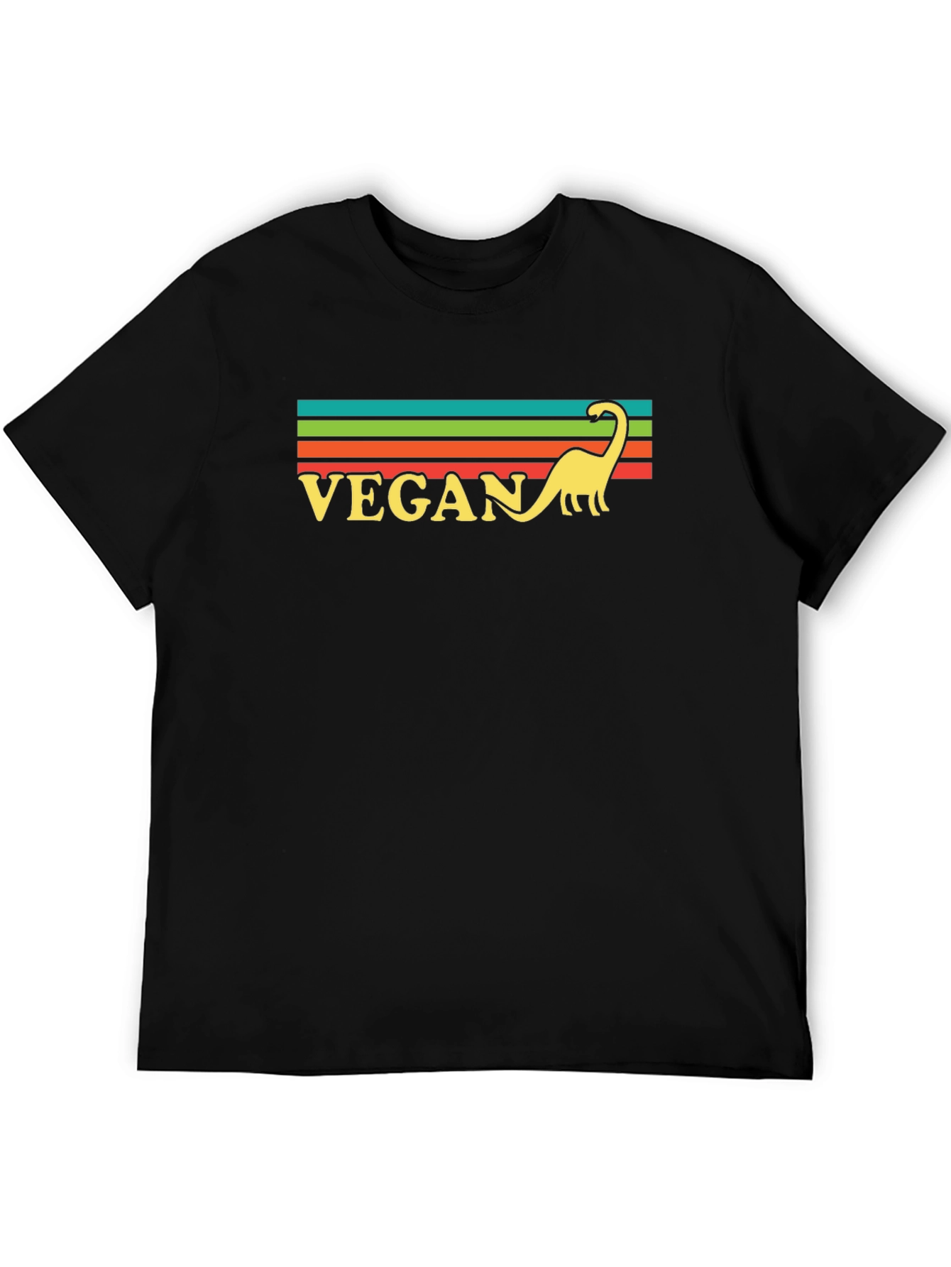 Vegan Dinosaur Retro Style T-Shirt