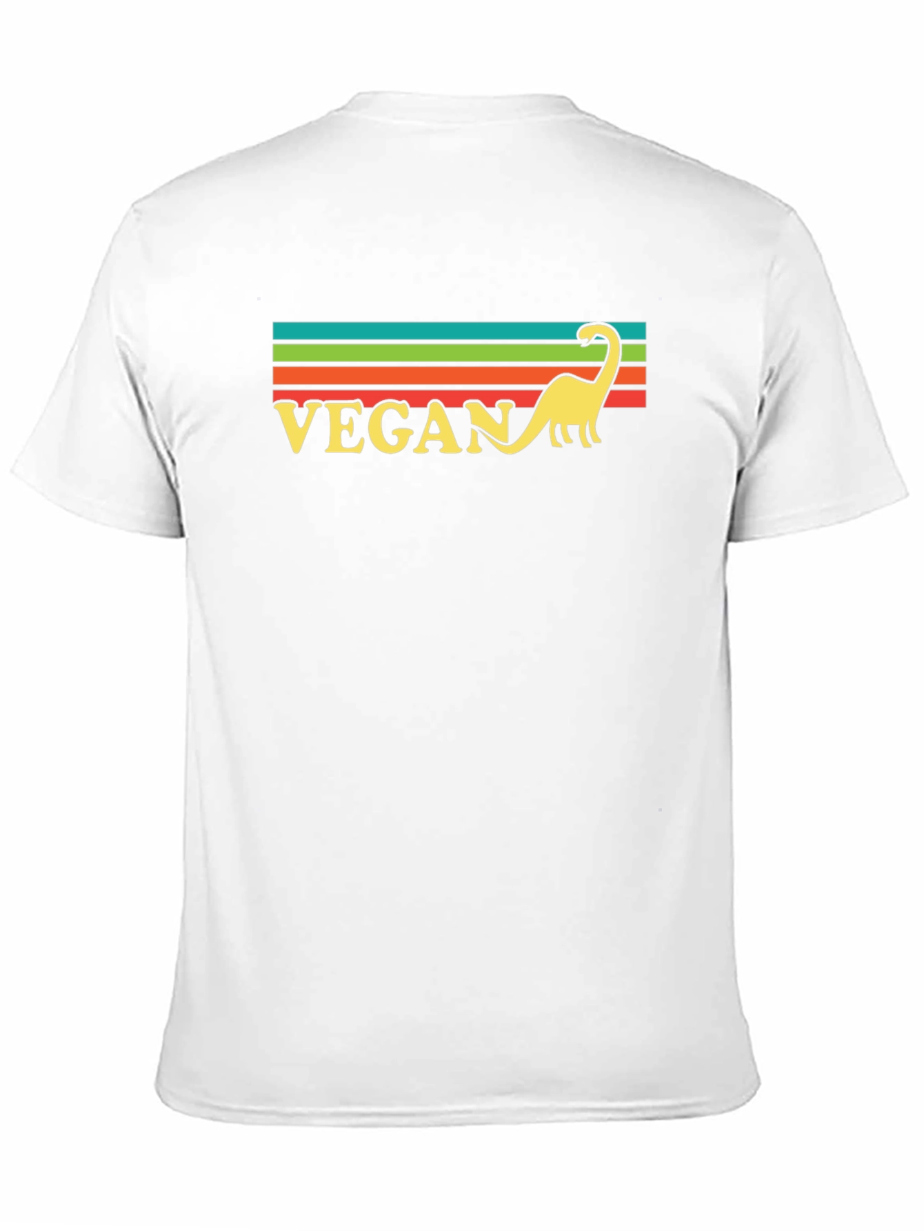 Vegan Dinosaur Retro Style T-Shirt