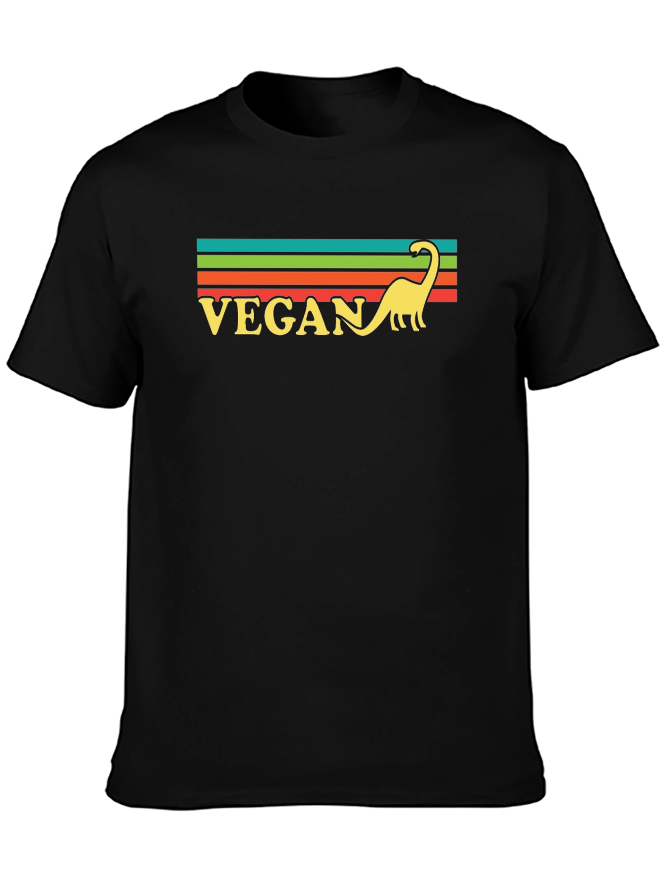 Vegan Dinosaur Retro Style T-Shirt