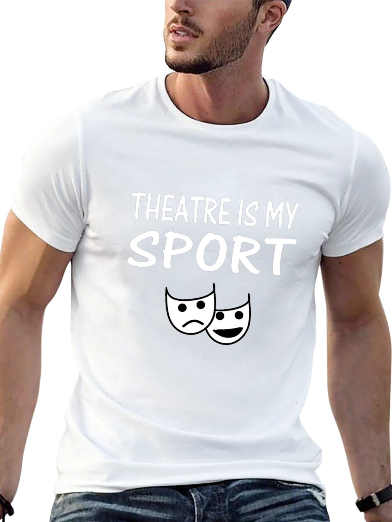 Theatre Is My Sport Black Graphic T-Shirt