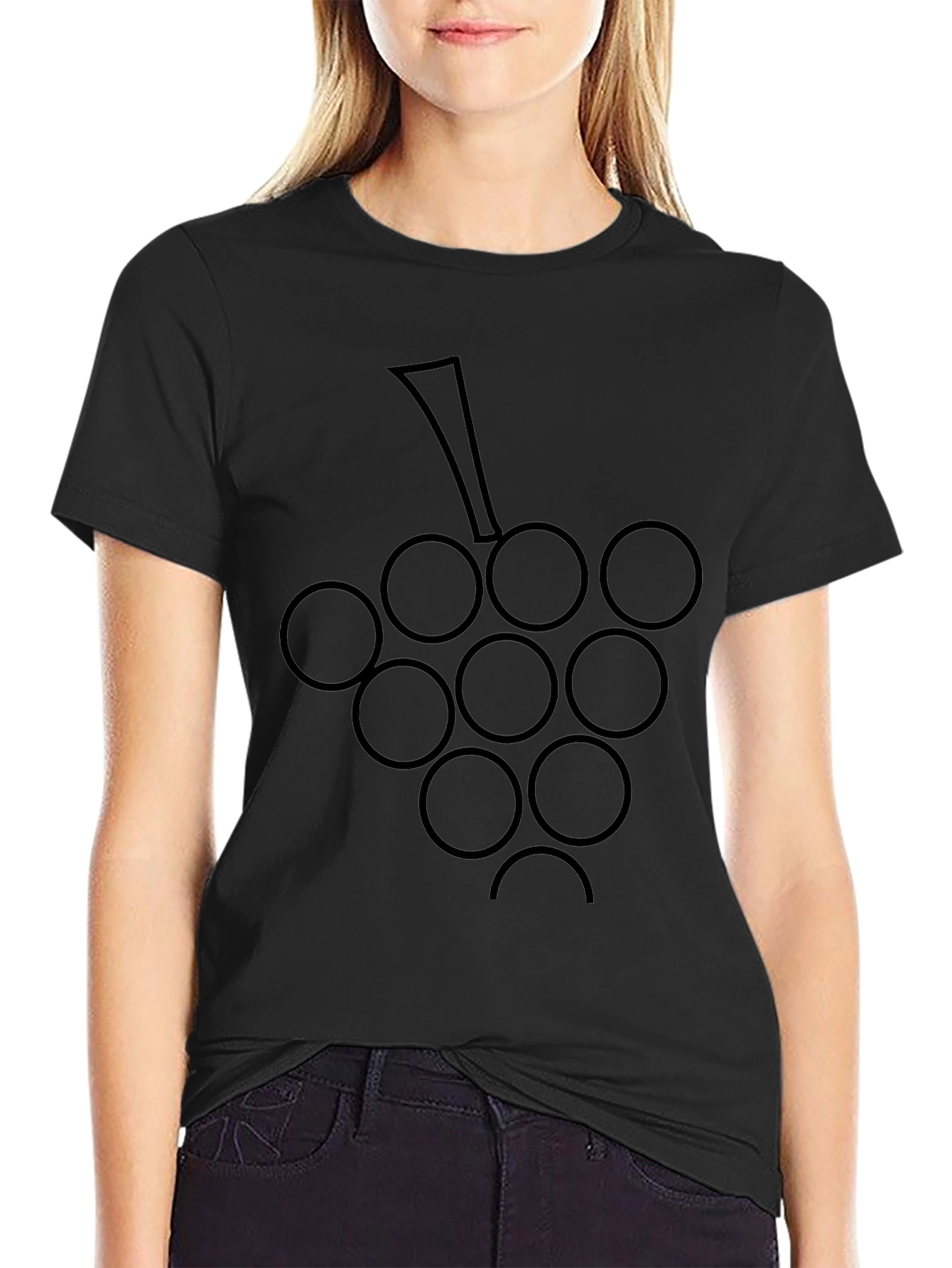 Grapes Graphic Tee - Black T-Shirt