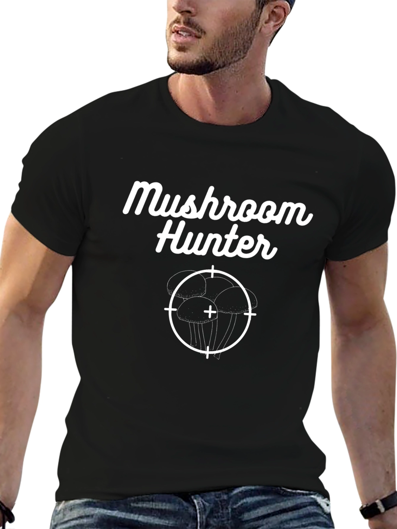 Mushroom Hunter Black T-Shirt