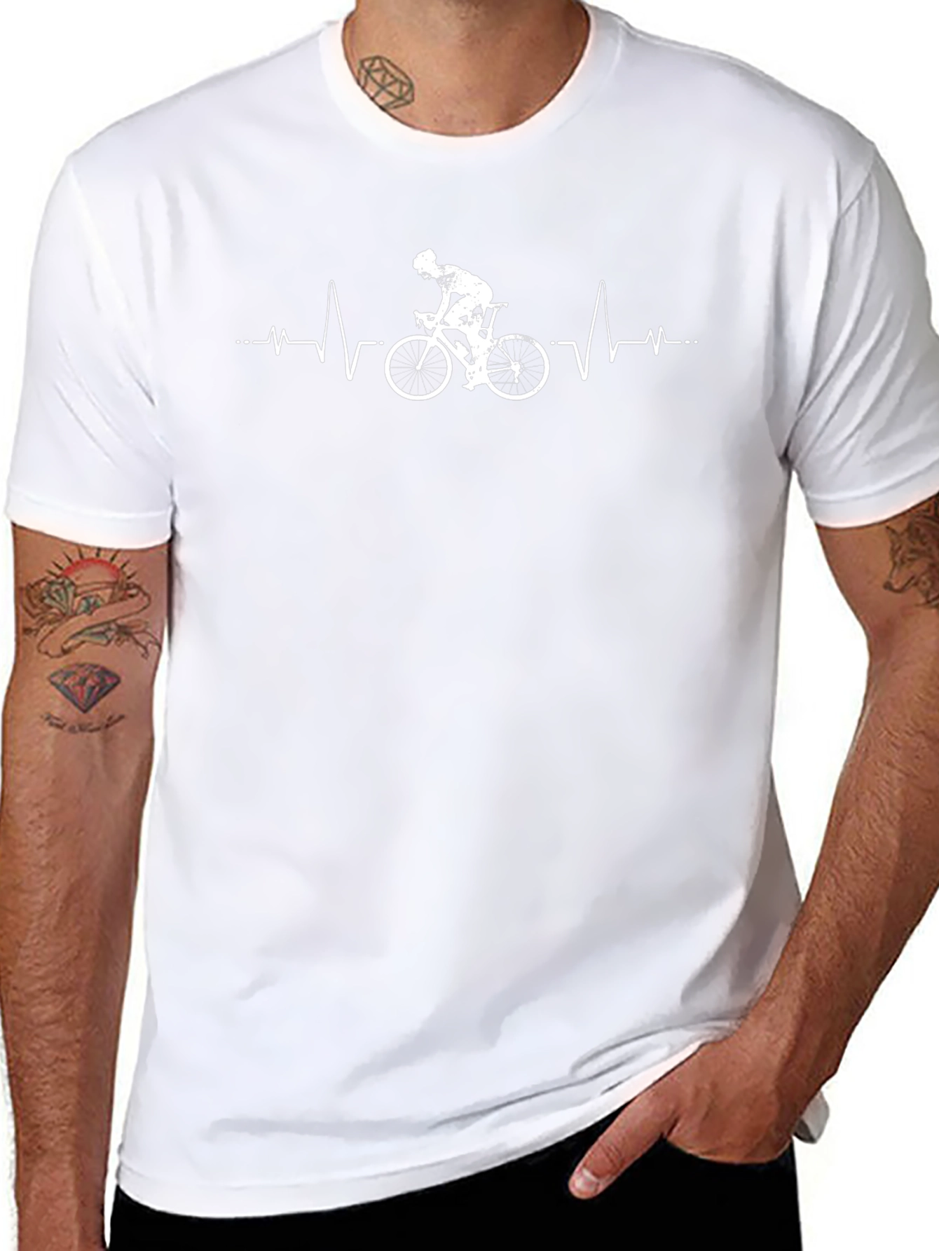 Cyclist Heartbeat Graphic Tee - Ride On!