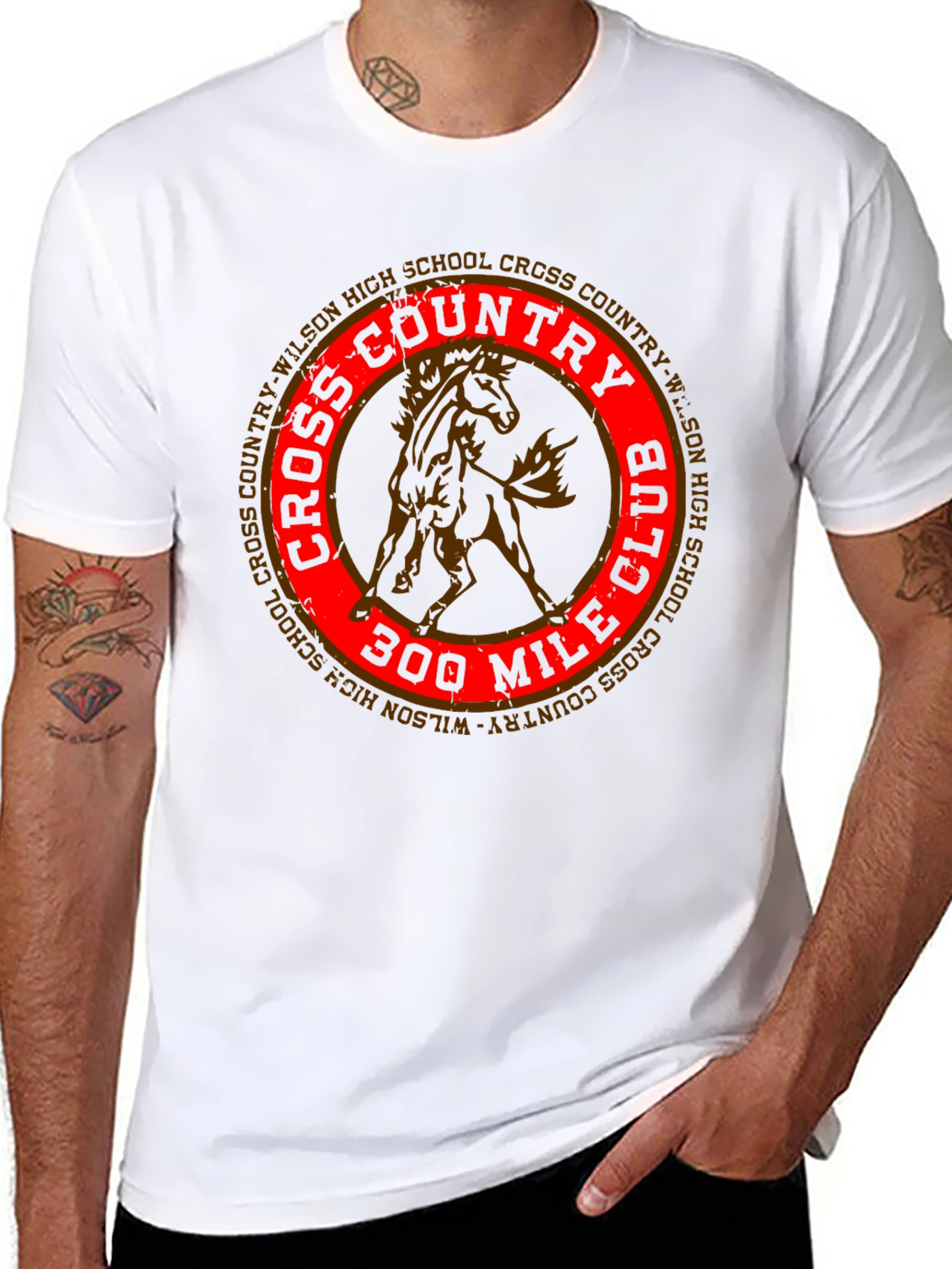 Cross Country 300 Mile Club Black T-Shirt