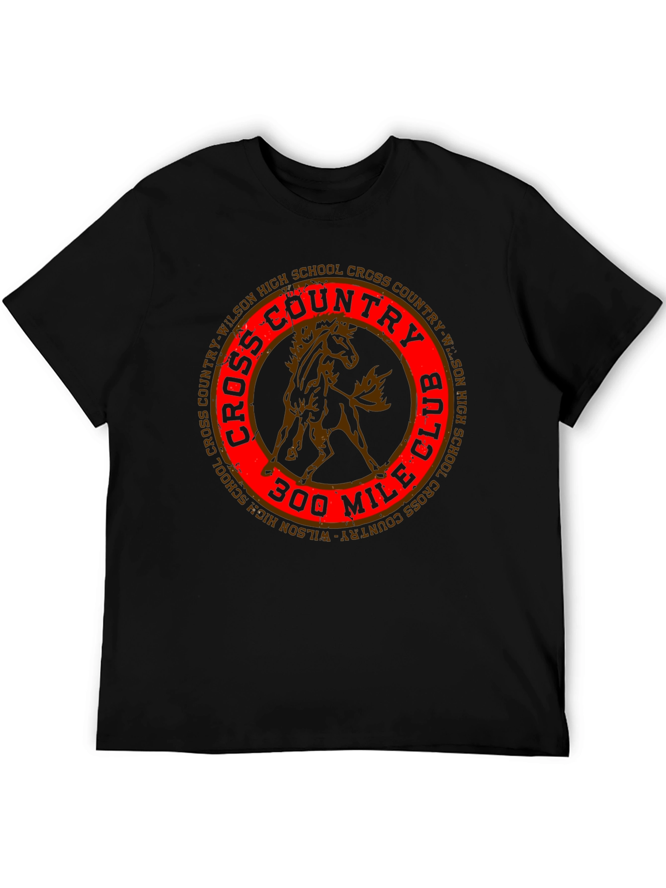 Cross Country 300 Mile Club Black T-Shirt