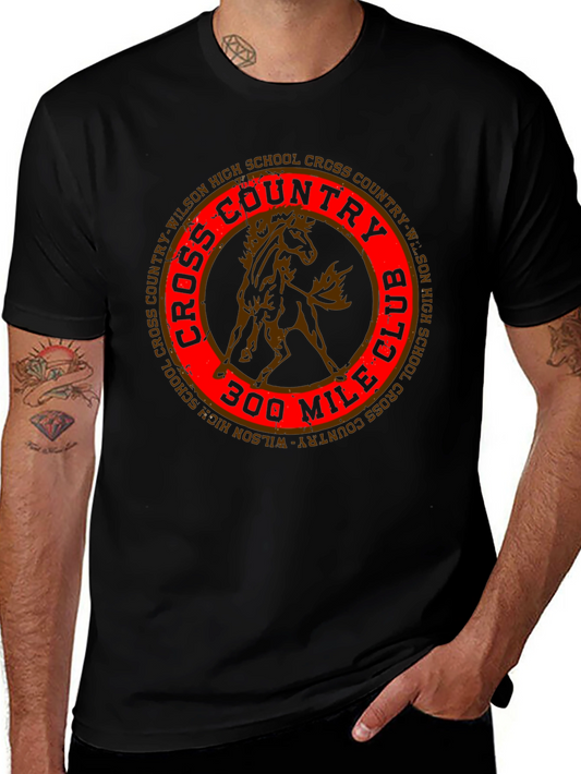 Cross Country 300 Mile Club Black T-Shirt