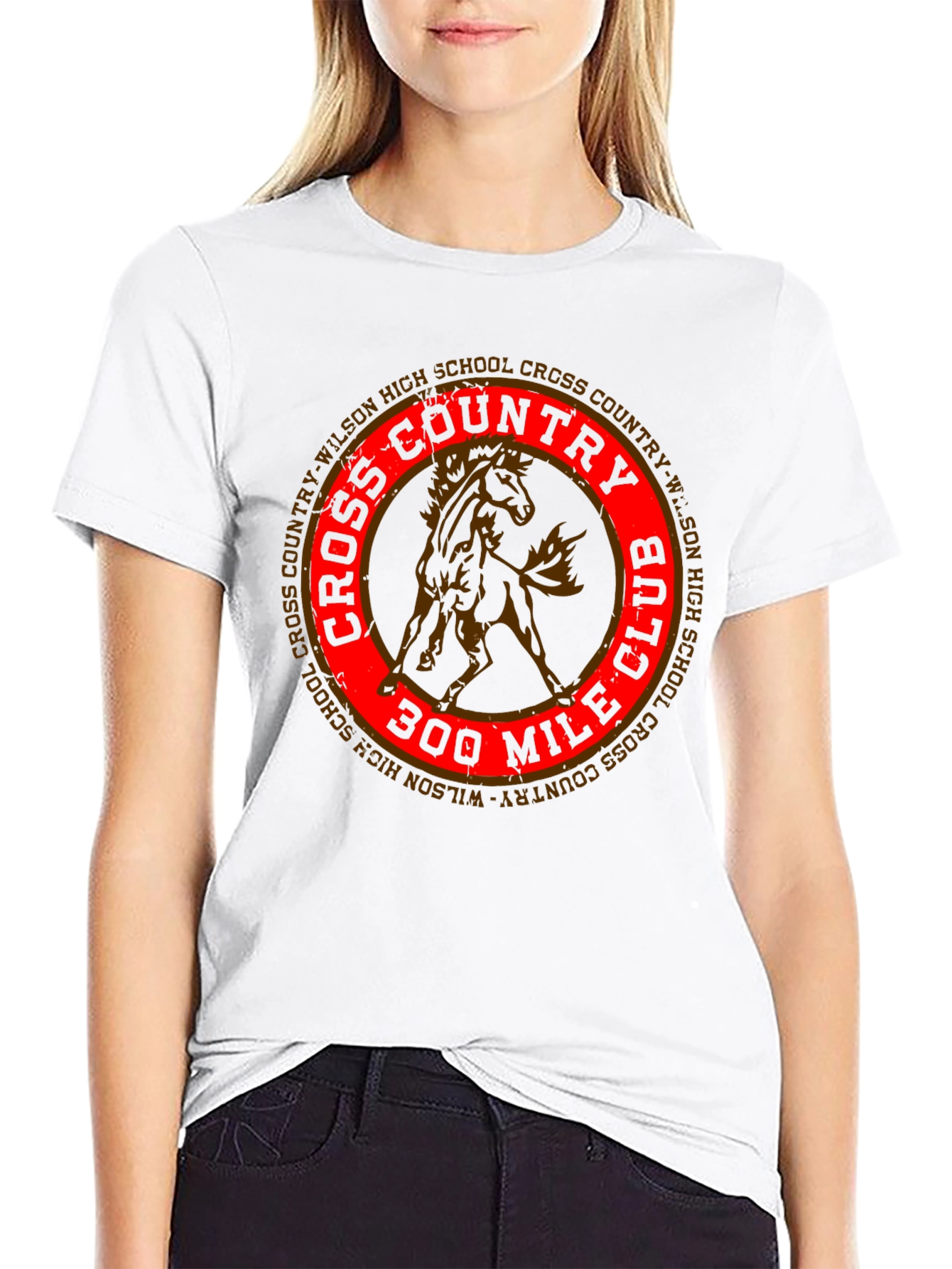 Cross Country 300 Mile Club Black T-Shirt