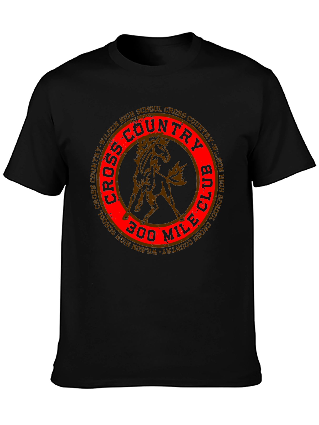 Cross Country 300 Mile Club Black T-Shirt