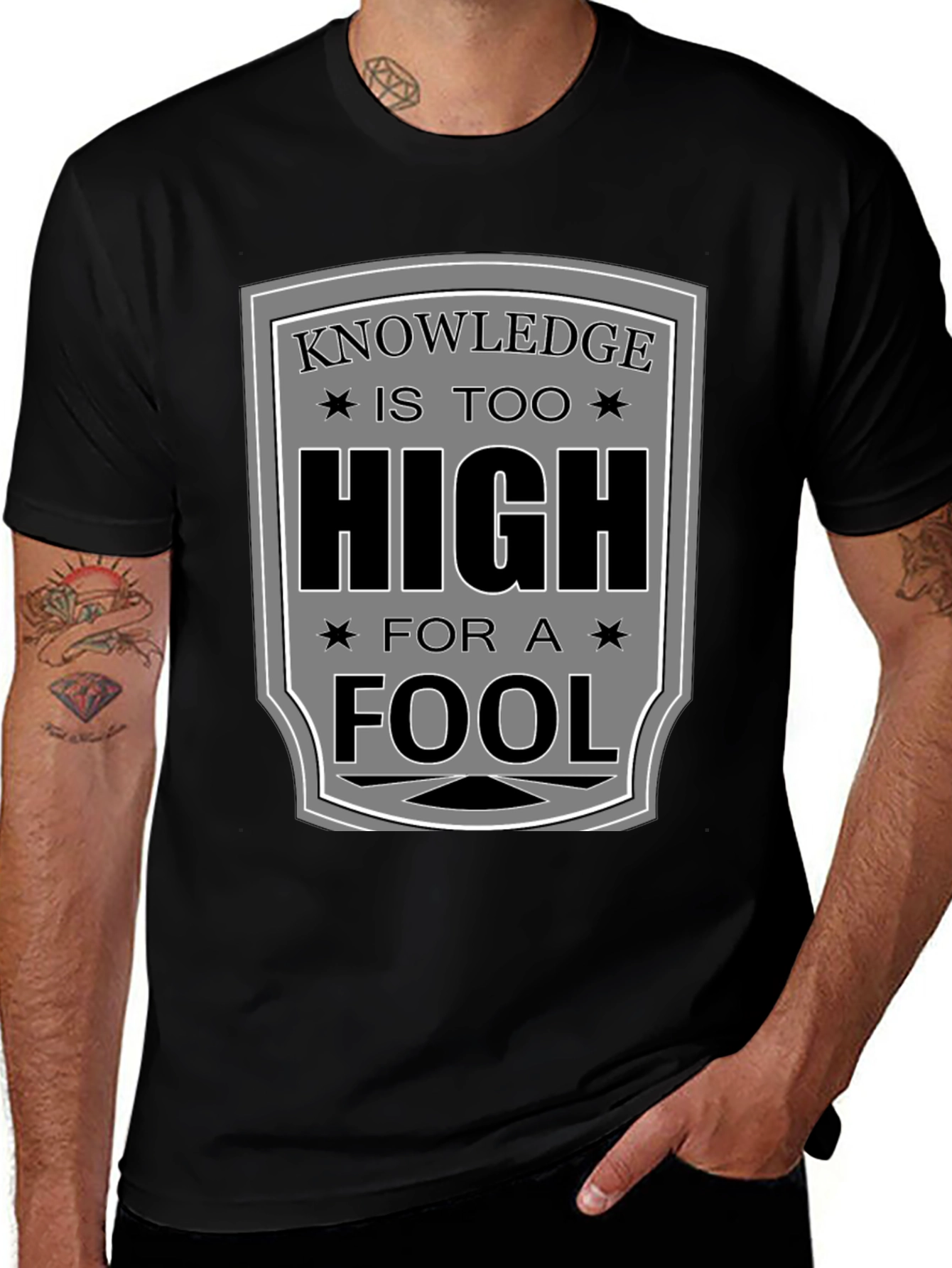 Knowledge is Too High T-Shirt - Funny Graphic Tee