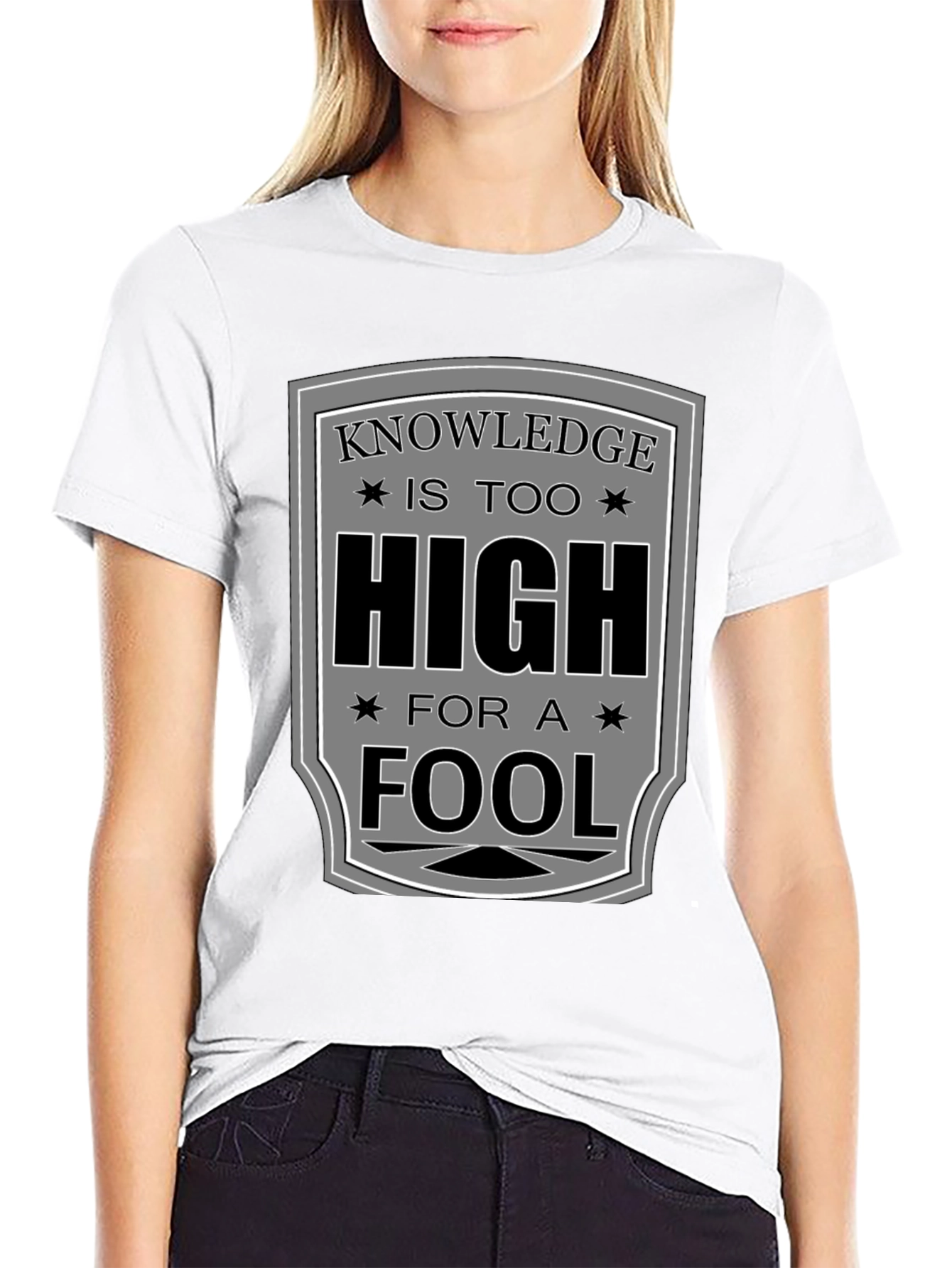Knowledge is Too High T-Shirt - Funny Graphic Tee