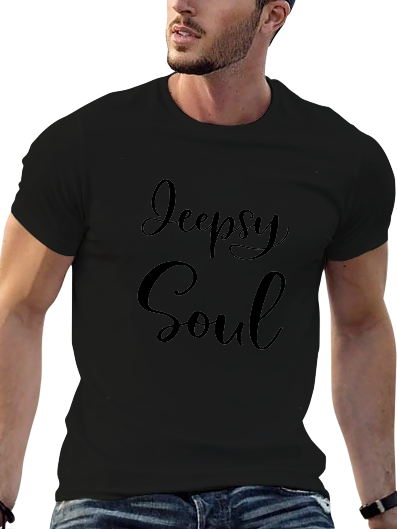Jeepsy Soul Black Tee Casual Comfort