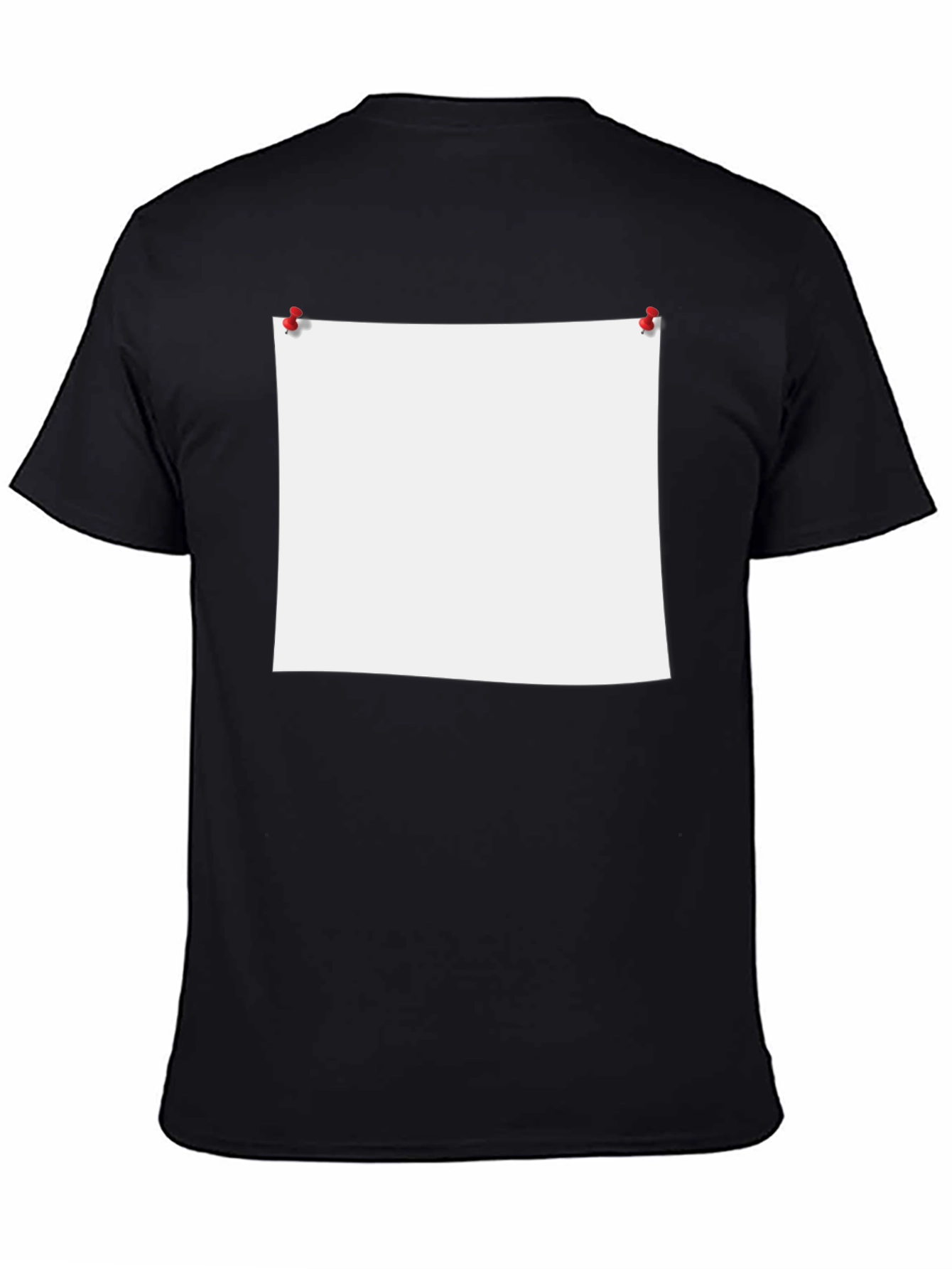 Novelty Black T-Shirt with Customizable Note Design