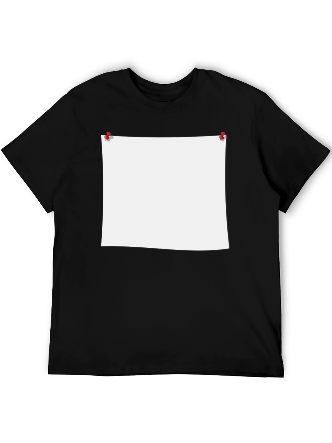 Novelty Black T-Shirt with Customizable Note Design