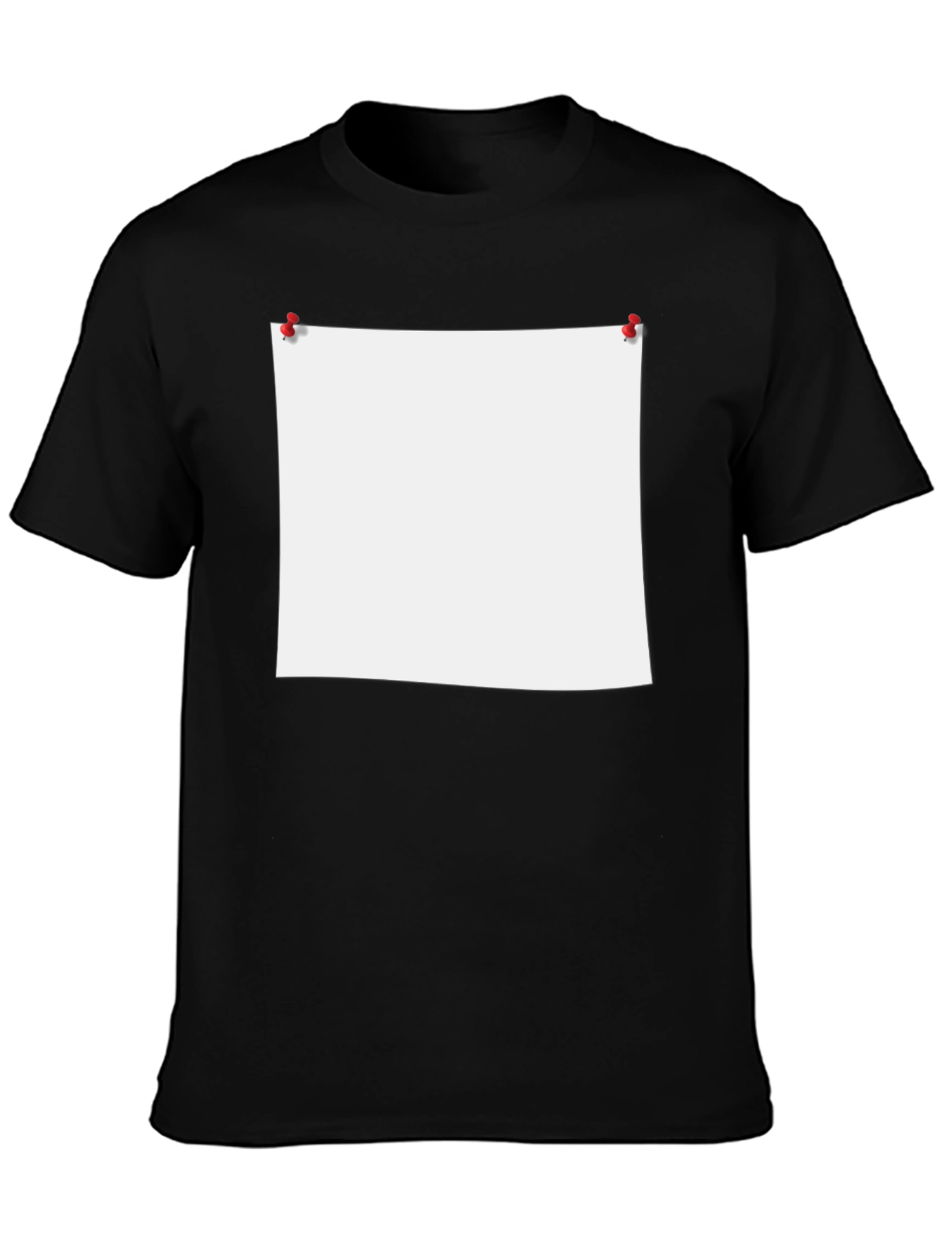 Novelty Black T-Shirt with Customizable Note Design