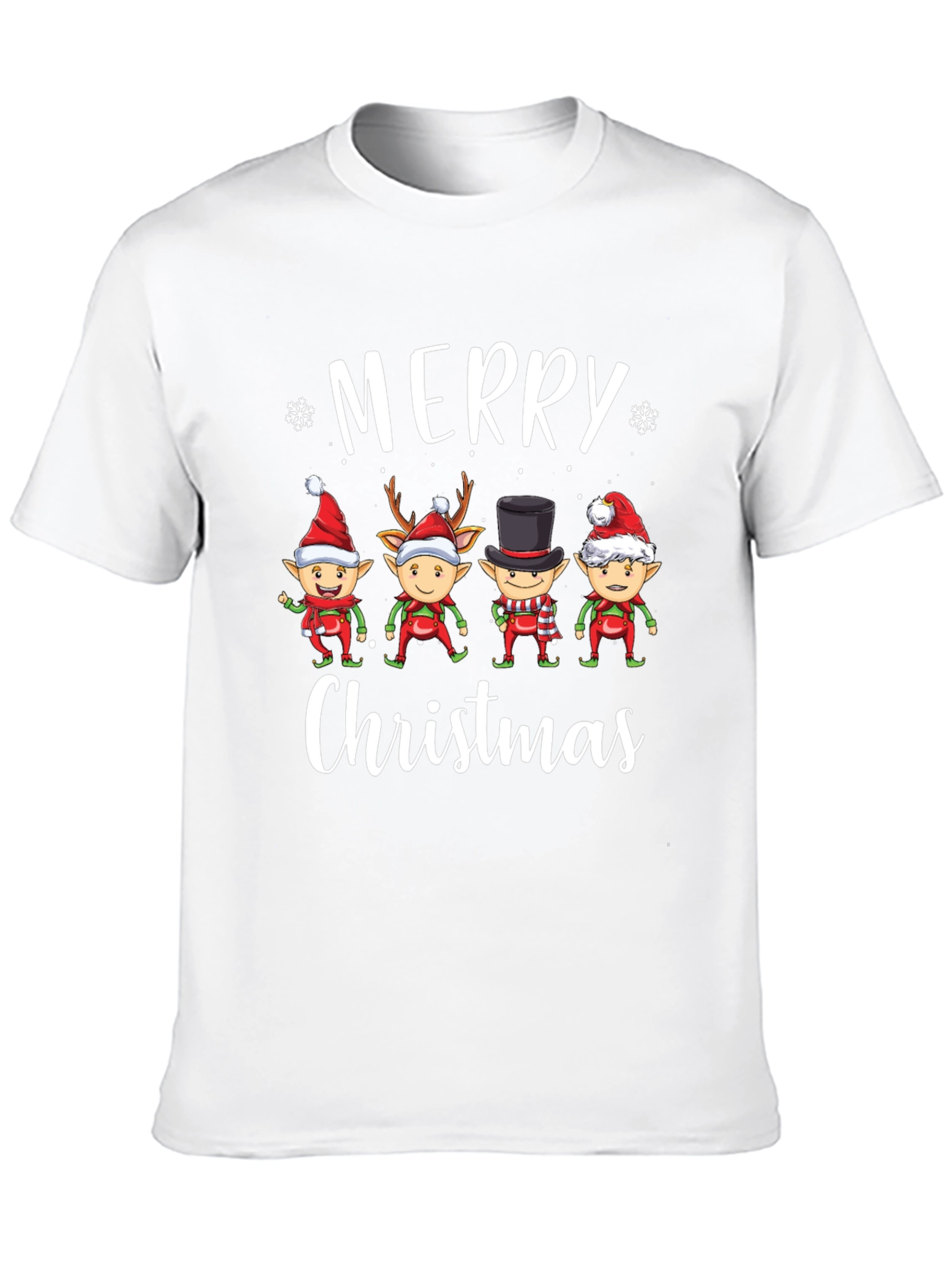 Merry Christmas Elf Squad Black T-Shirt