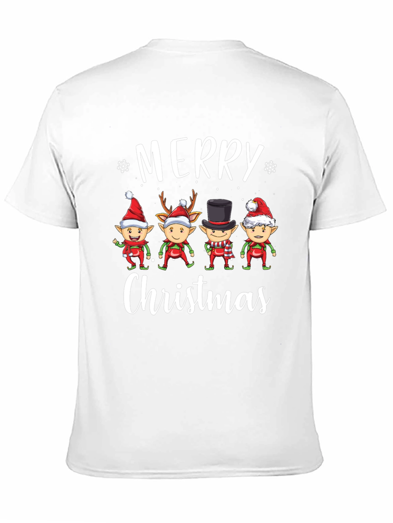 Merry Christmas Elf Squad Black T-Shirt