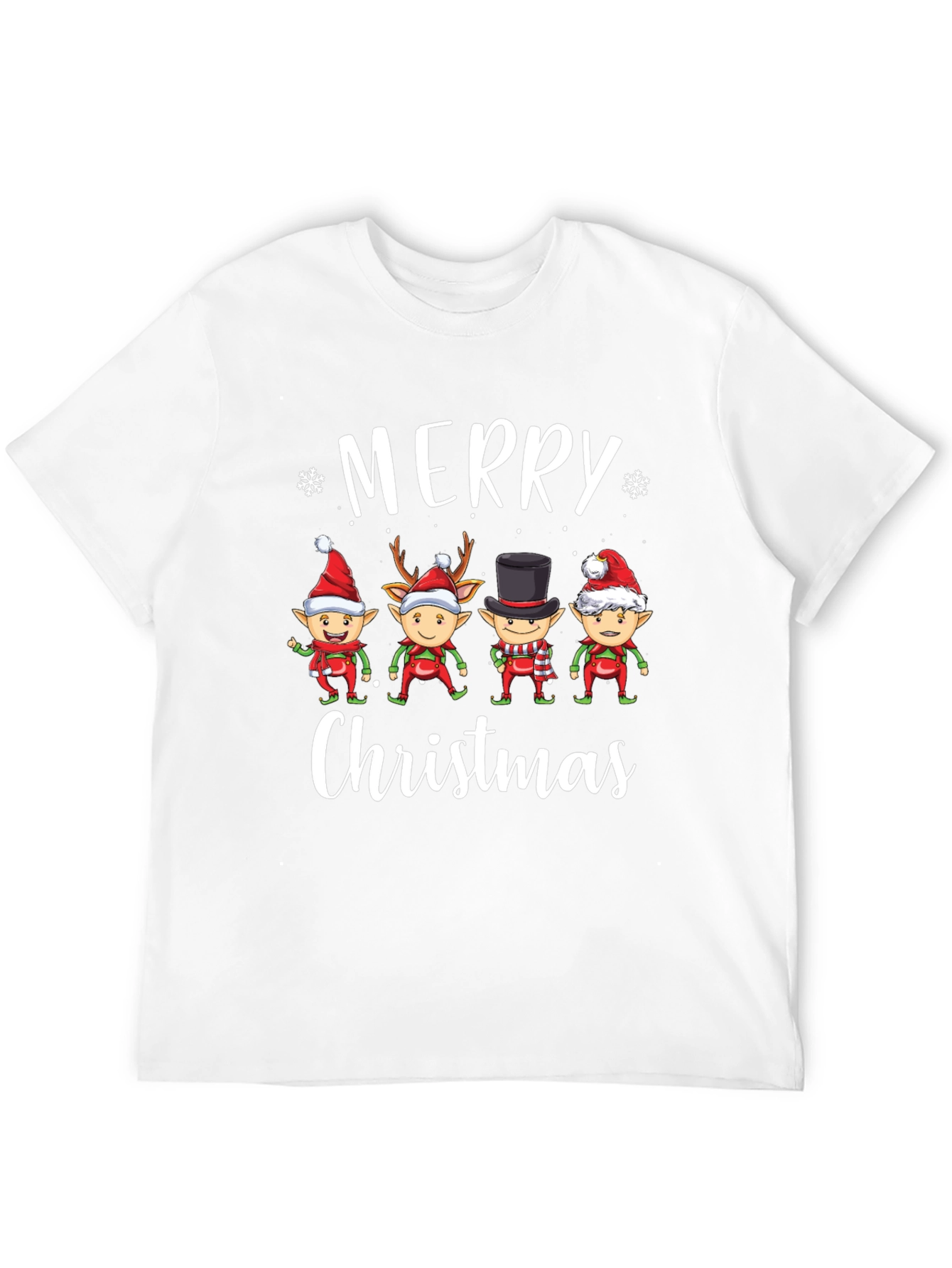 Merry Christmas Elf Squad Black T-Shirt