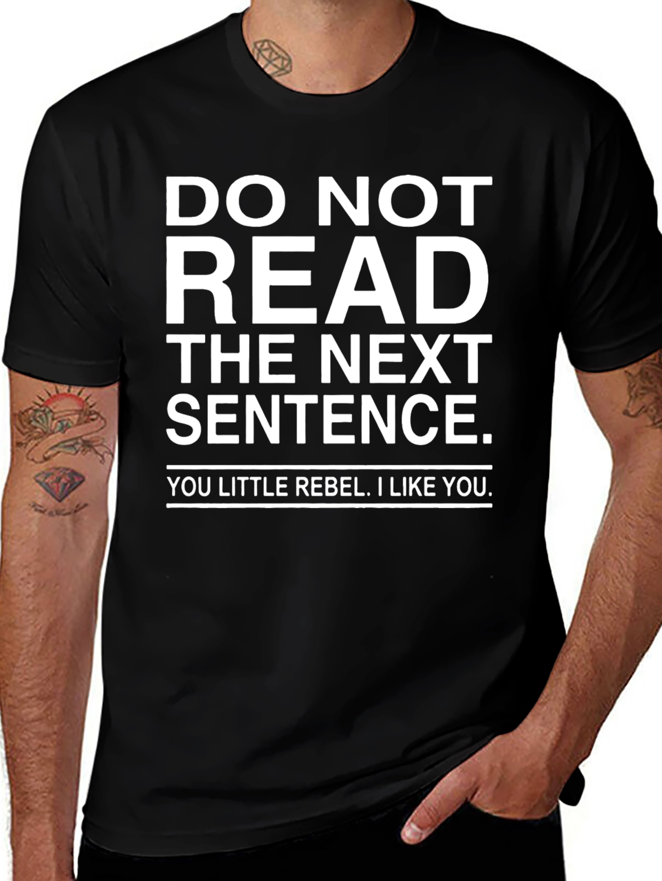 Rebellious Funny Graphic T-Shirt - DO NOT READ