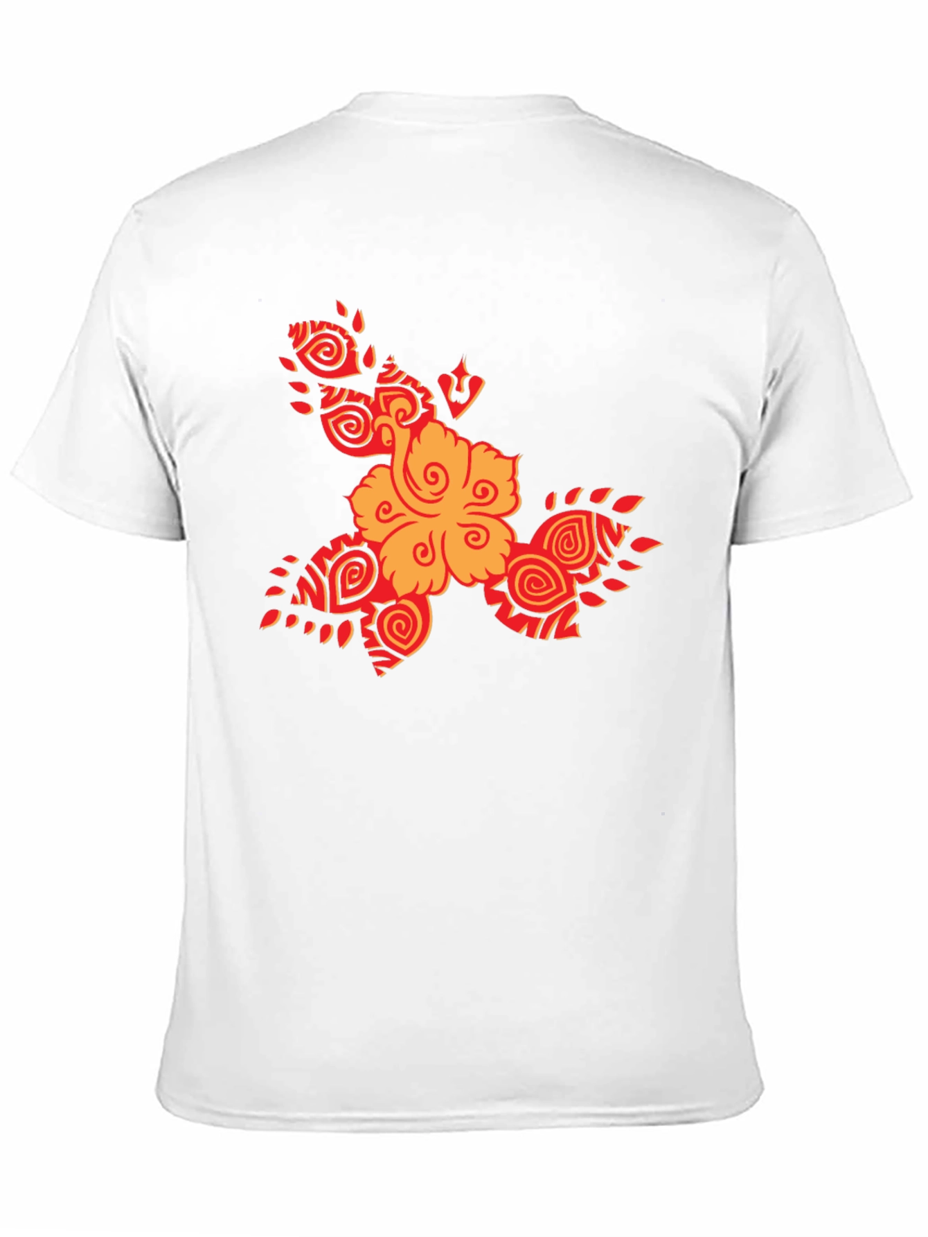 Tribal Flower Graphic Black T-Shirt