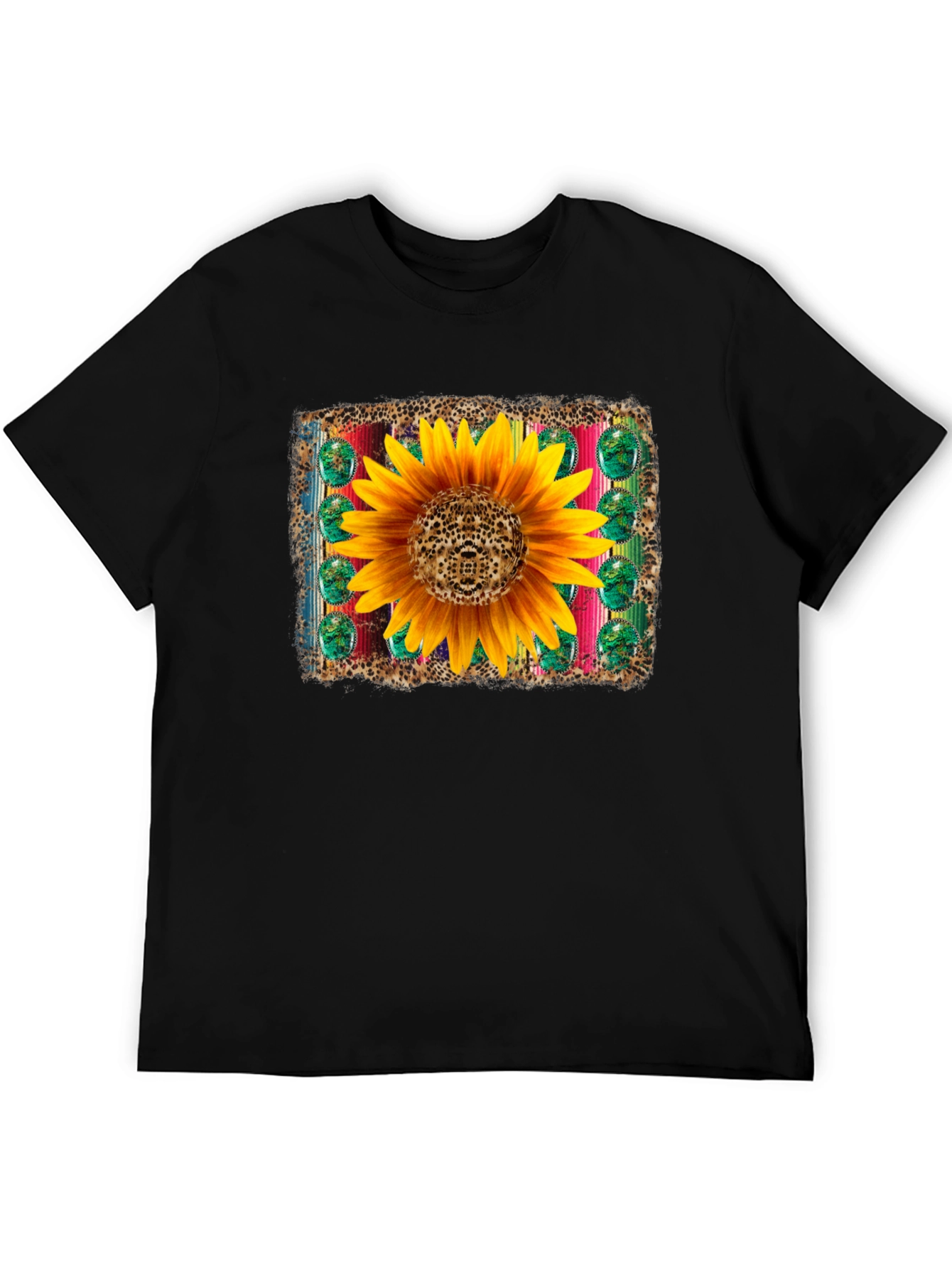 Sunflower Serape Leopard T-Shirt