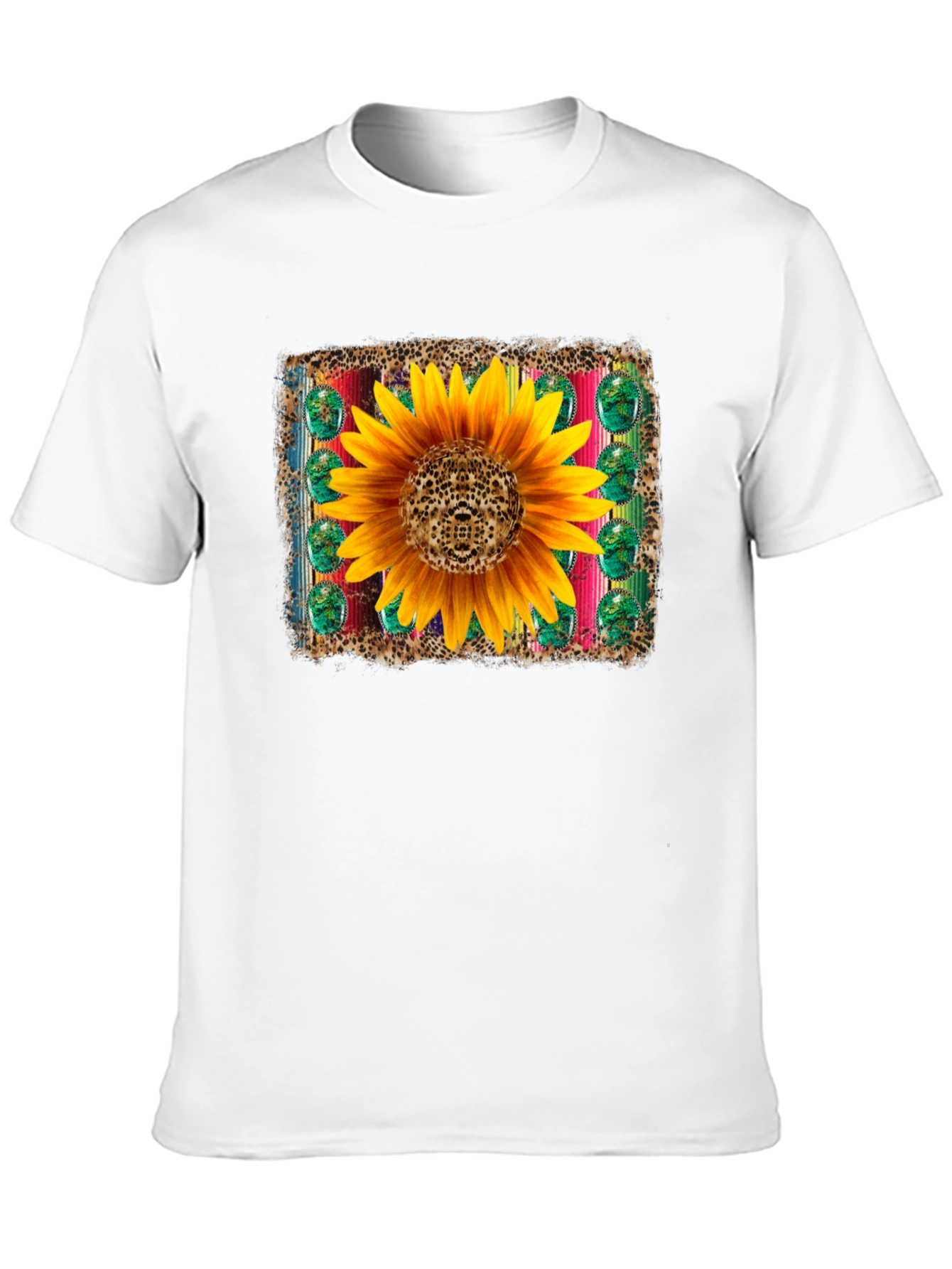 Sunflower Serape Leopard T-Shirt