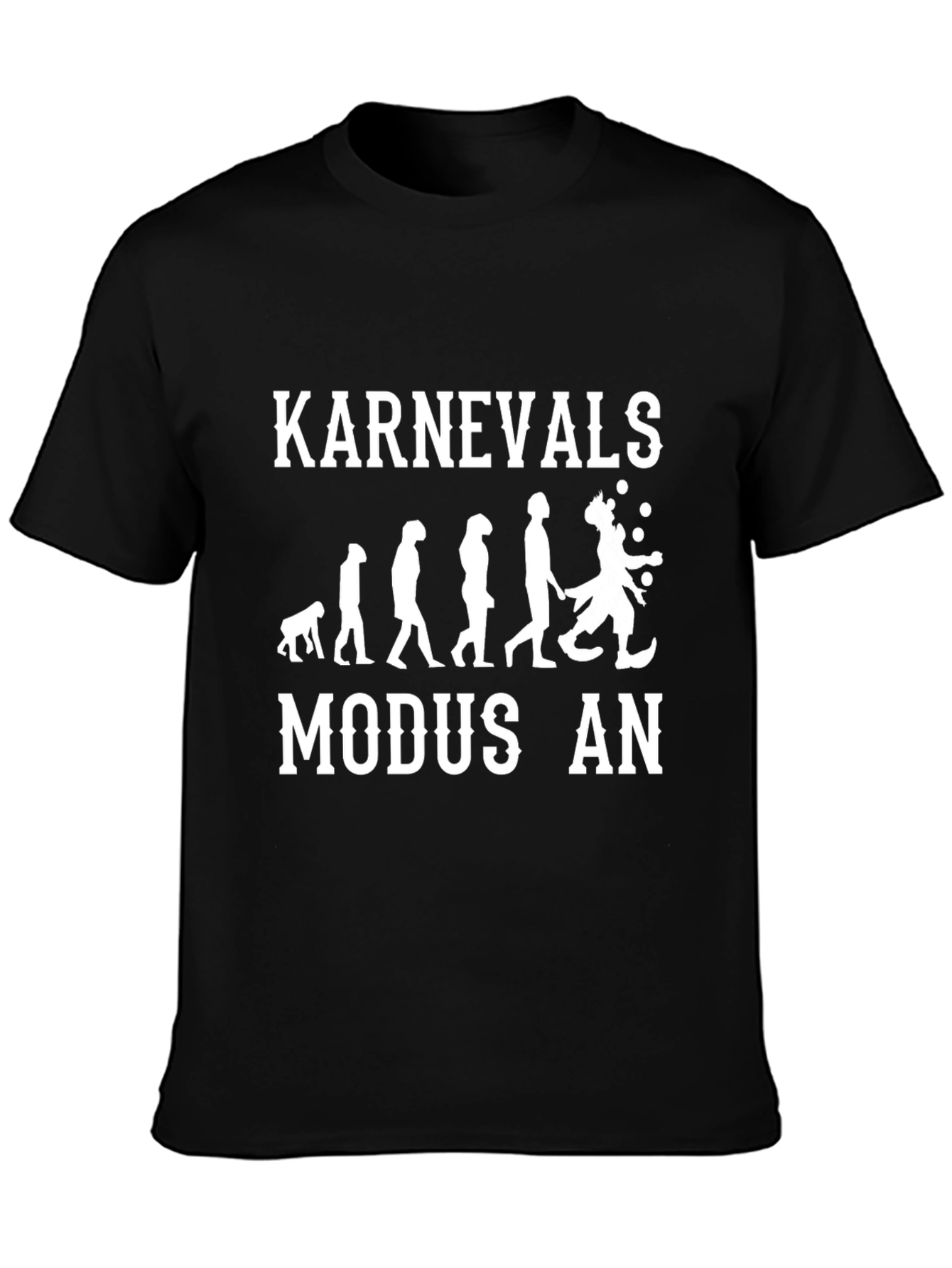 Karnevals Evolution Black T-Shirt