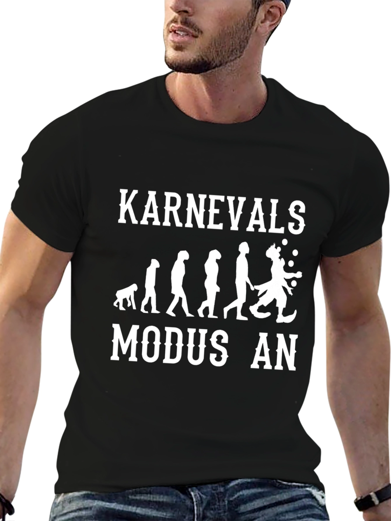 Karnevals Evolution Black T-Shirt