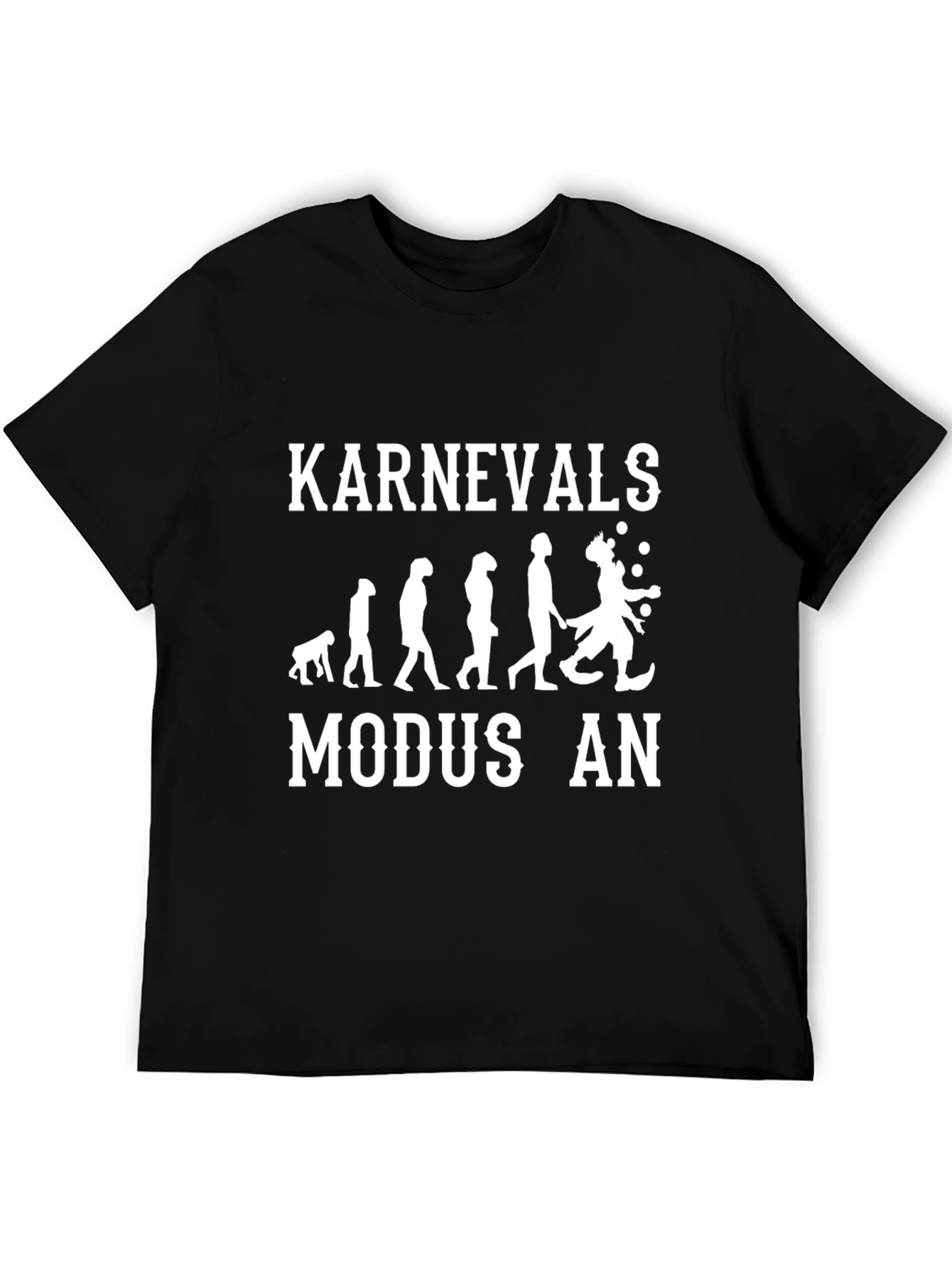 Karnevals Evolution Black T-Shirt