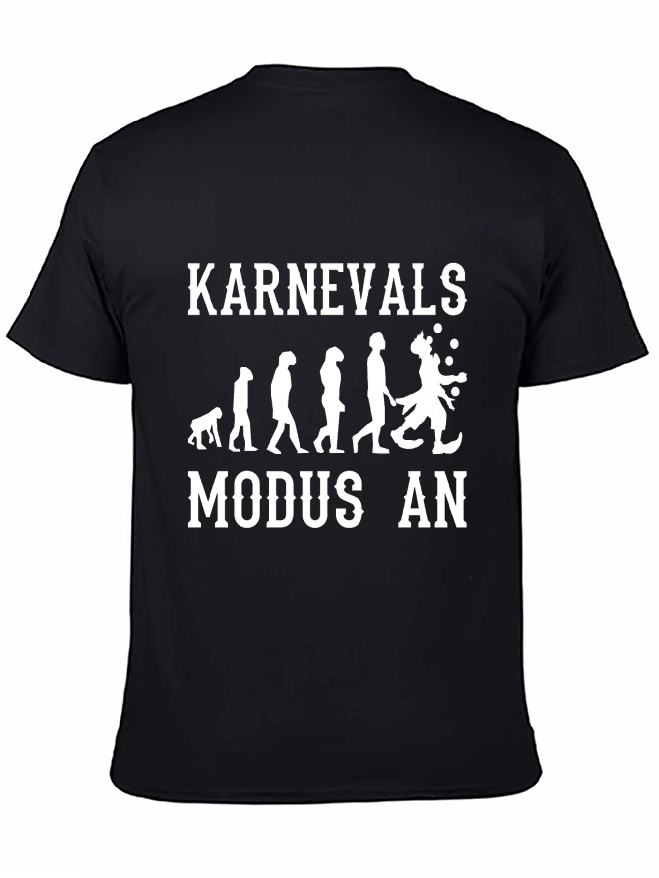 Karnevals Evolution Black T-Shirt
