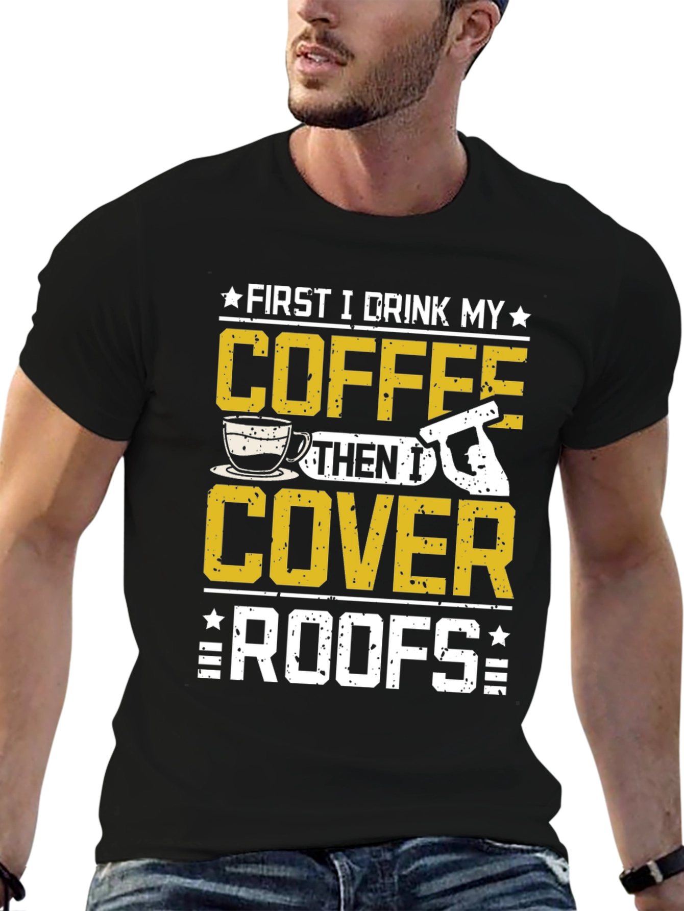 First Coffee Then Roofs T-Shirt