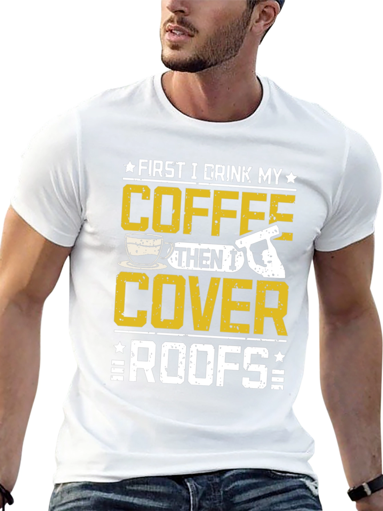 First Coffee Then Roofs T-Shirt