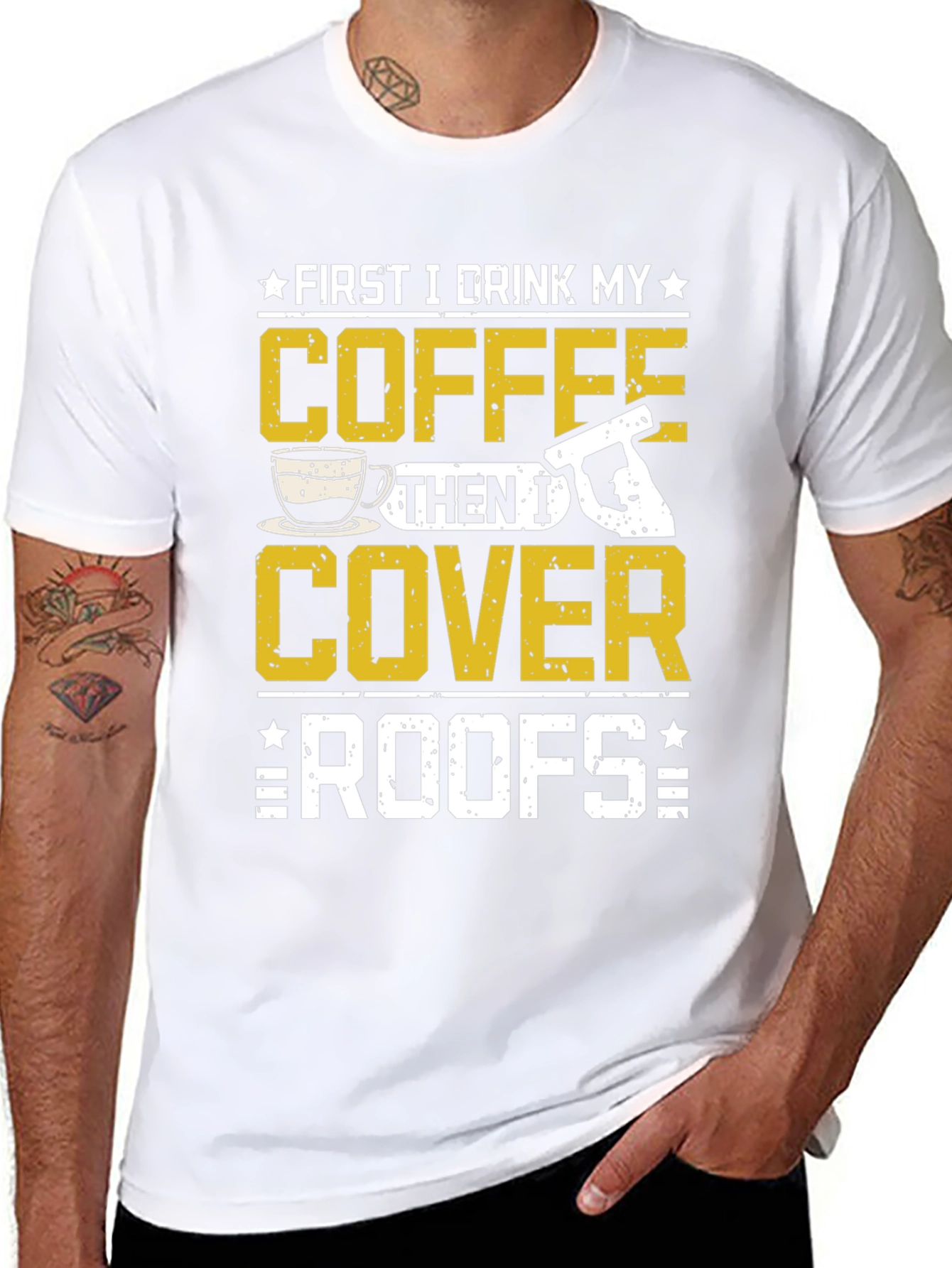 First Coffee Then Roofs T-Shirt