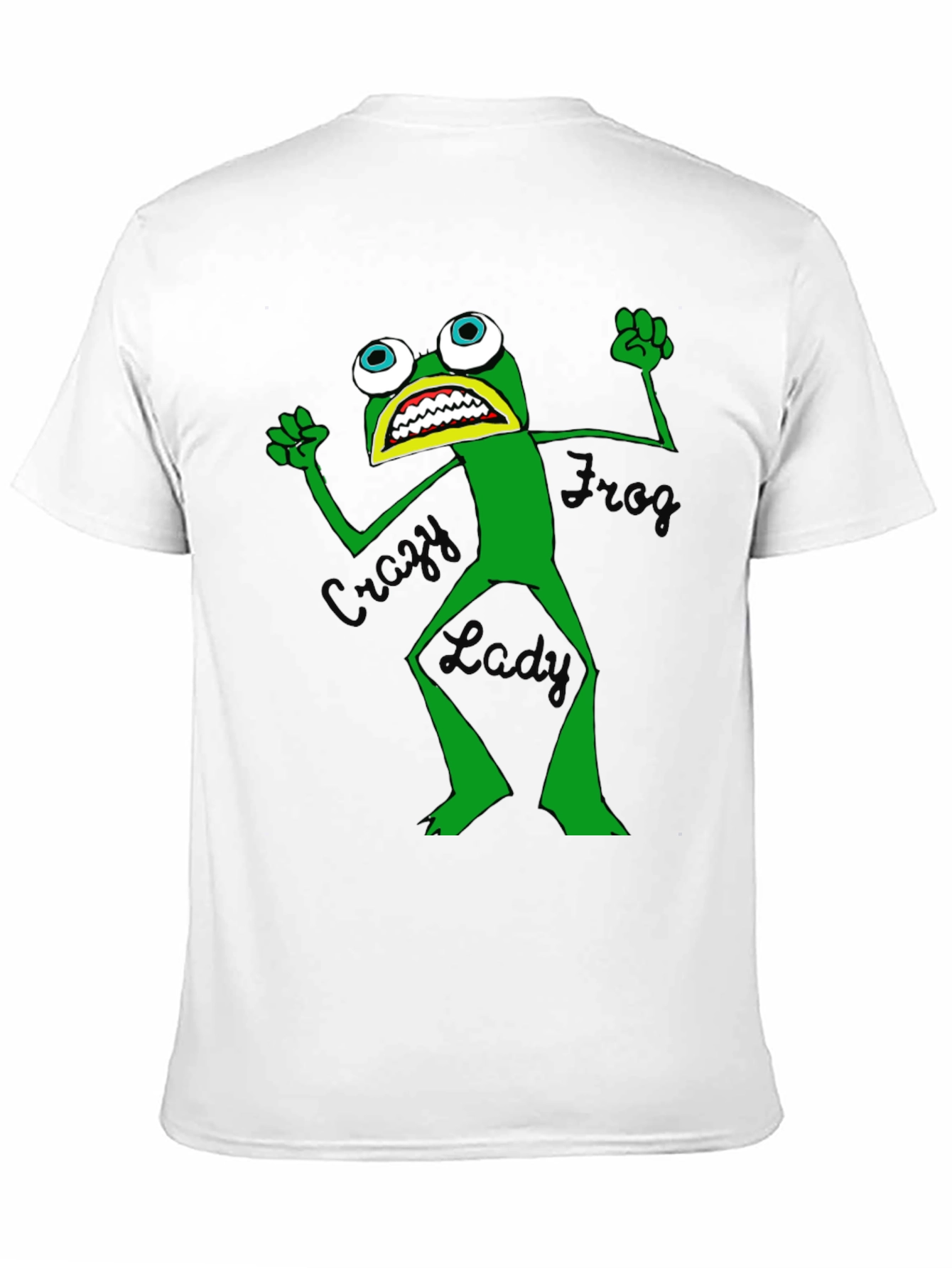 Crazy Frog Lady Graphic T-Shirt - Unisex Black Tee