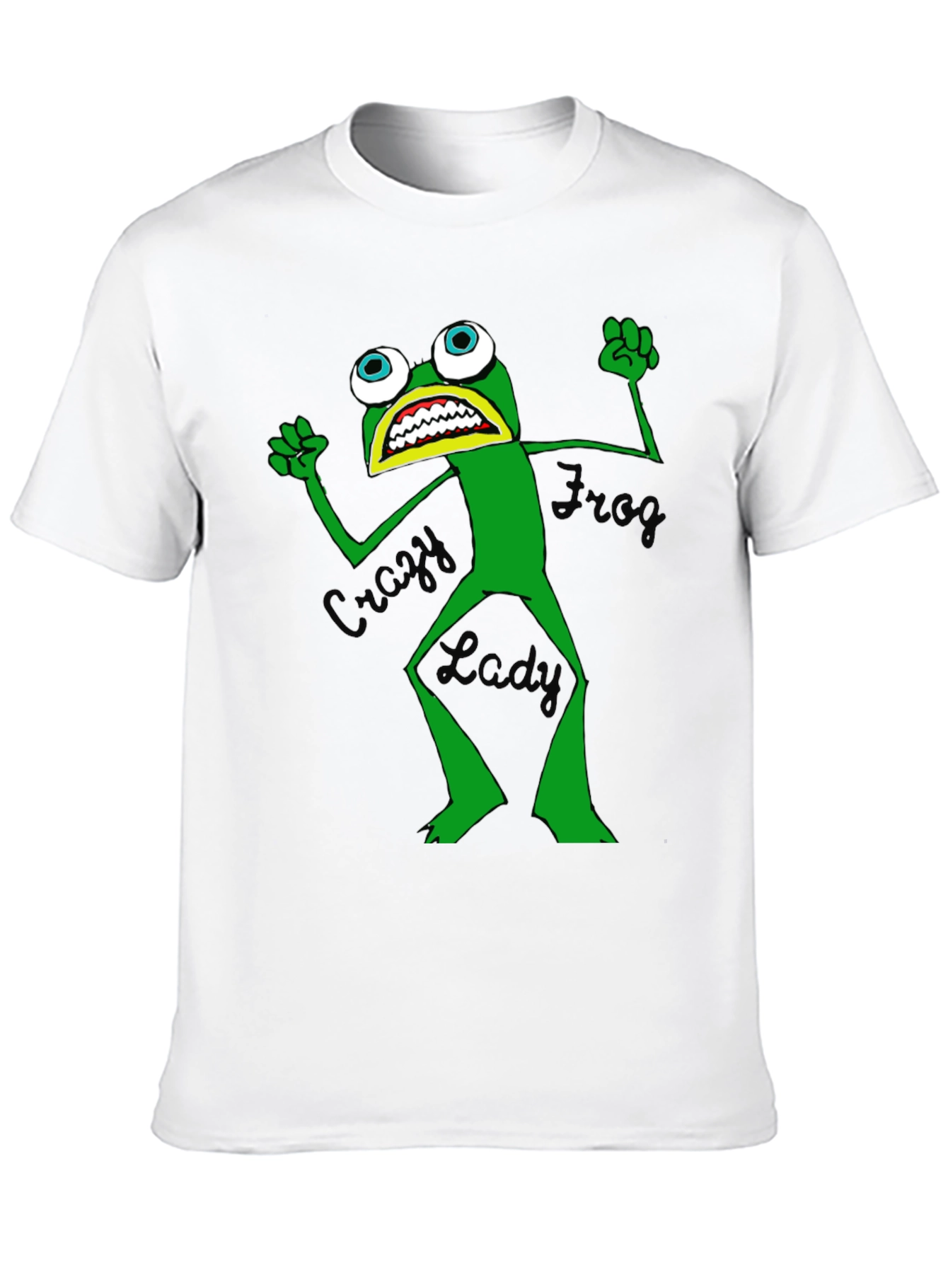 Crazy Frog Lady Graphic T-Shirt - Unisex Black Tee