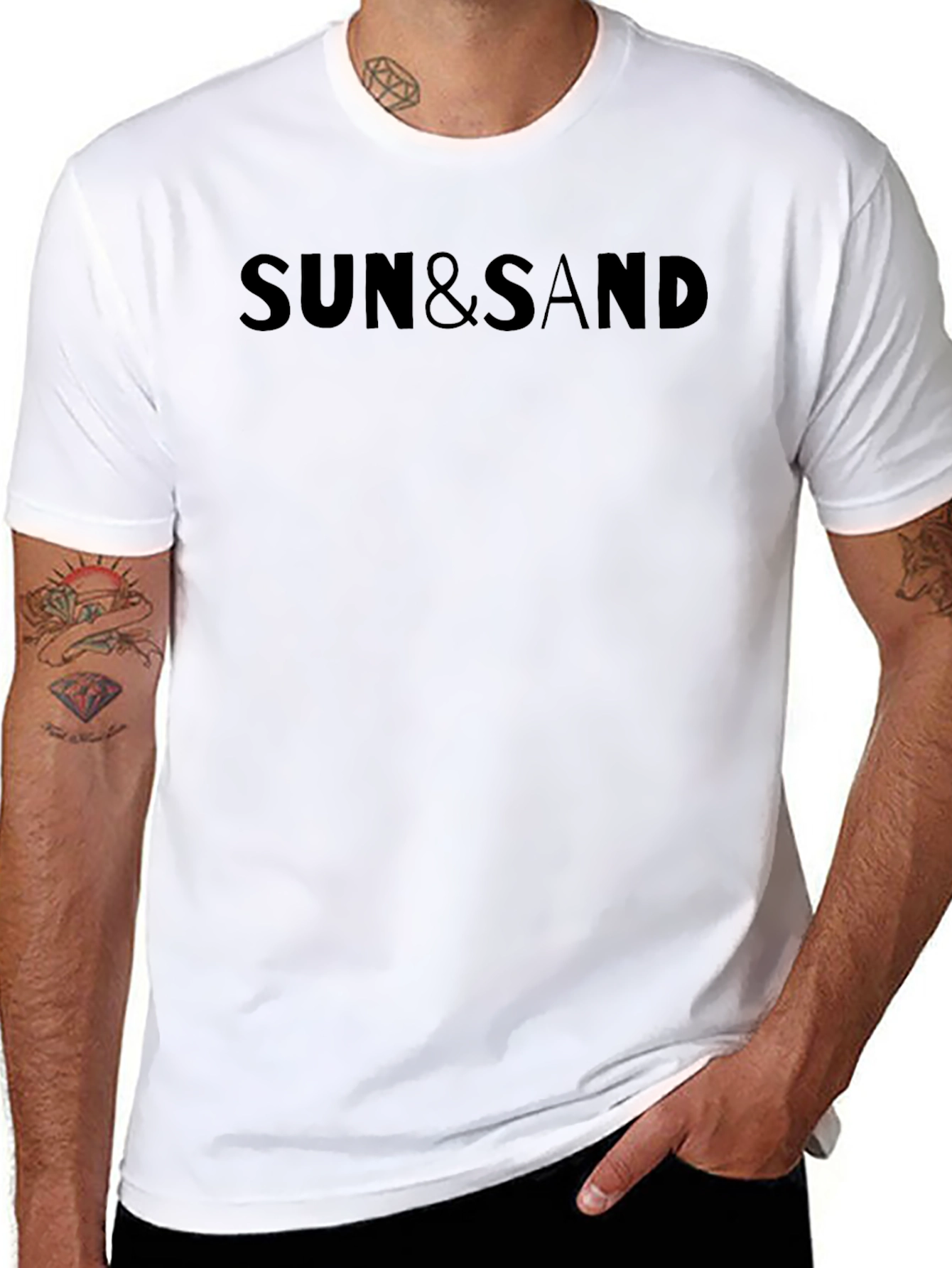 Sun & Sand Black Graphic T-Shirt