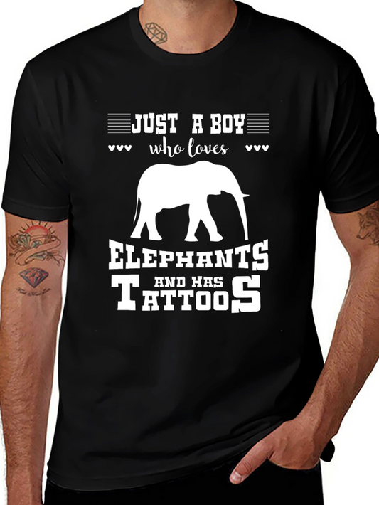Elephant Lover T-Shirt - Just A Boy Who Loves Elephants