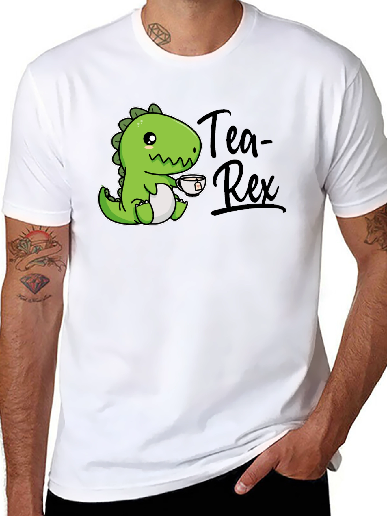 Tea Rex T-Shirt - Cute Dinosaur Graphic Tee