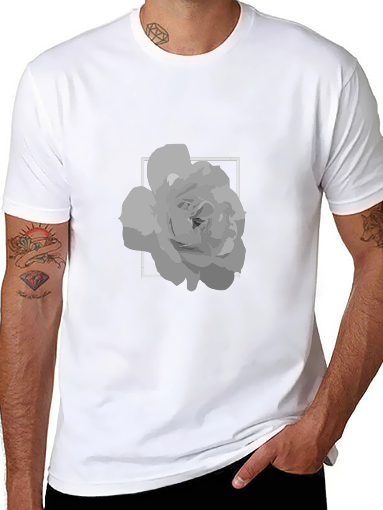 Rose in Square Graphic Tee