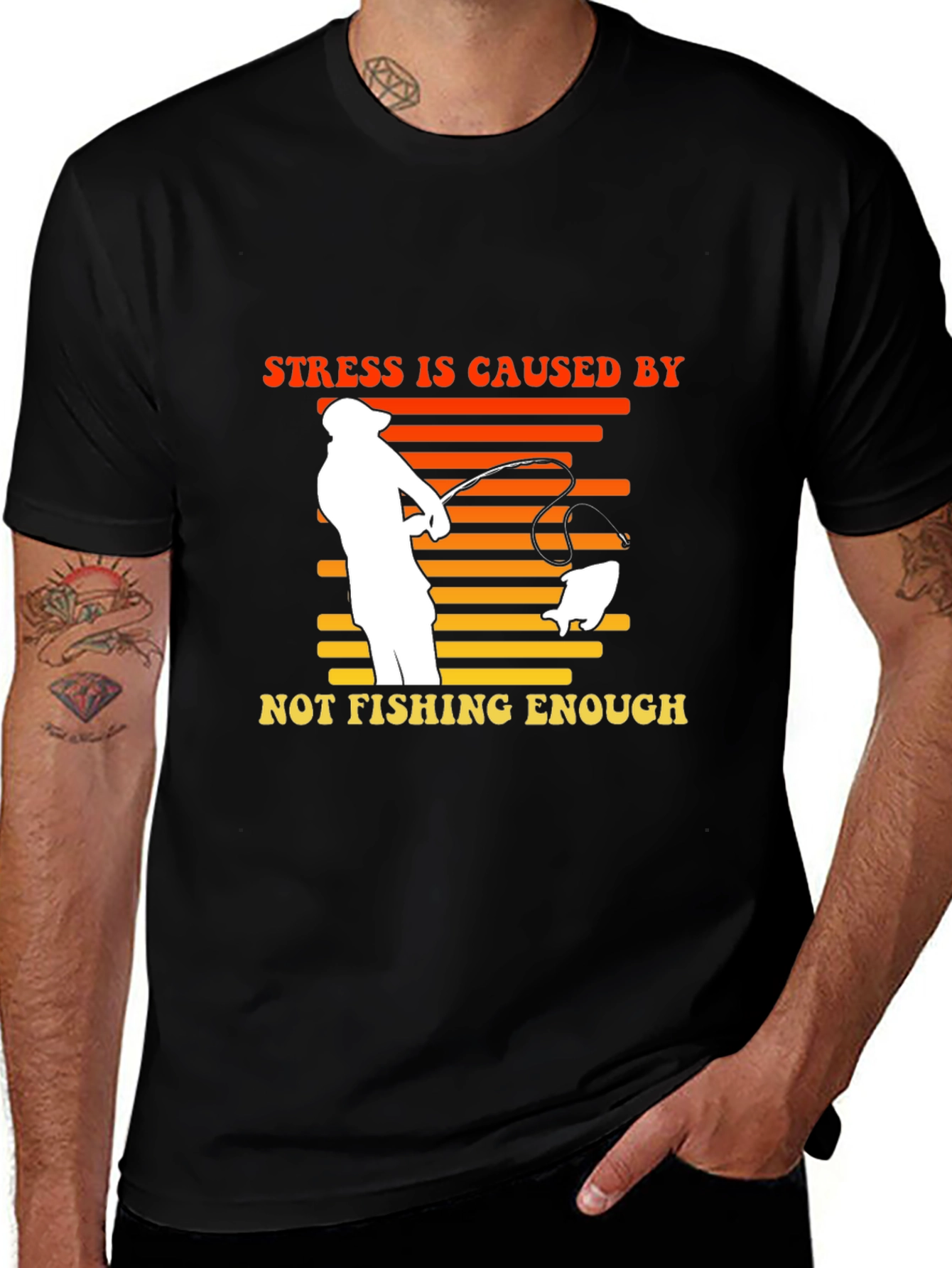 Stress Fishing T-Shirt | Fishermans Gift
